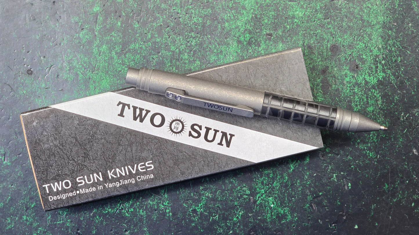 TwoSun Pen57 Carbon Fiber Titanium Black Ink Stonewashed (NEW)
