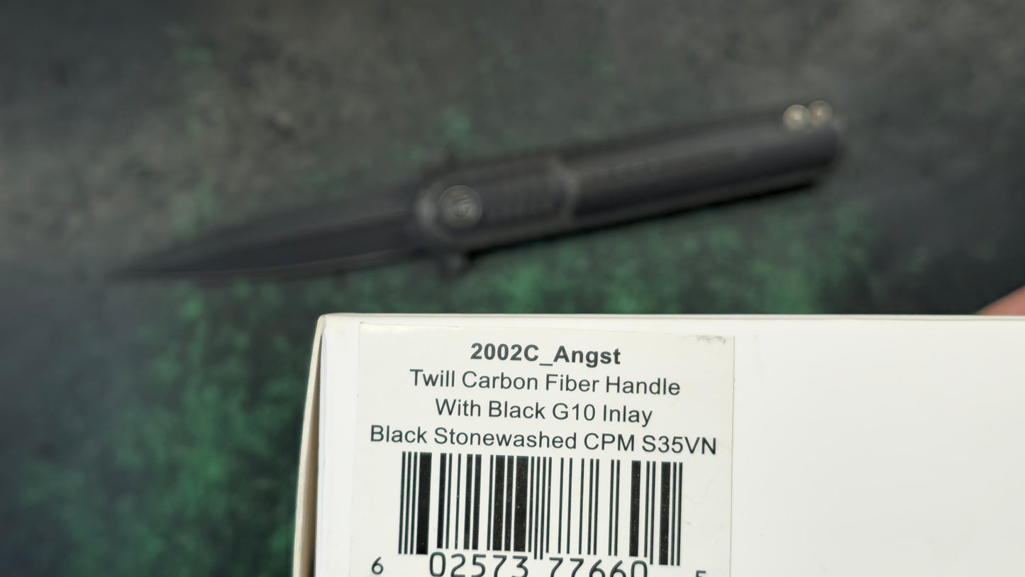 WEKNIFE Angst Flipper G10 & Carbon Fiber 3.06" CPM S35VN (USED)
