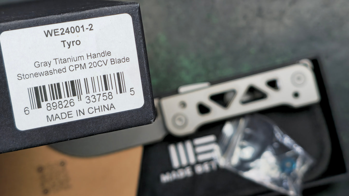 WEKNIFE Tyro Gray Titanium 20CV Stonewash (USED)