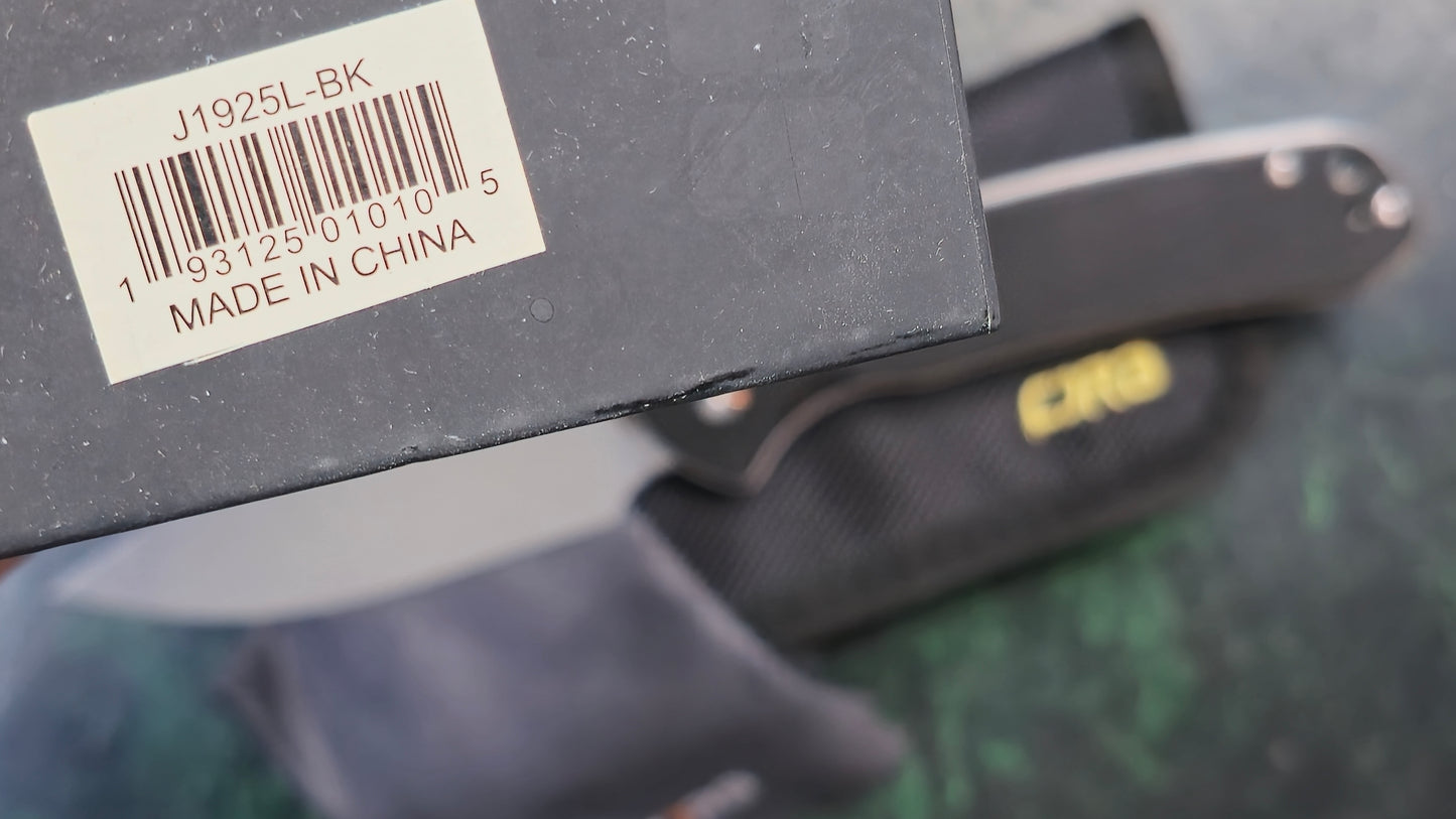 CJRB Large Pyrite Button Lock Black G10 AR-RPM9 Stonewash (USED - LNIB) (Copy)