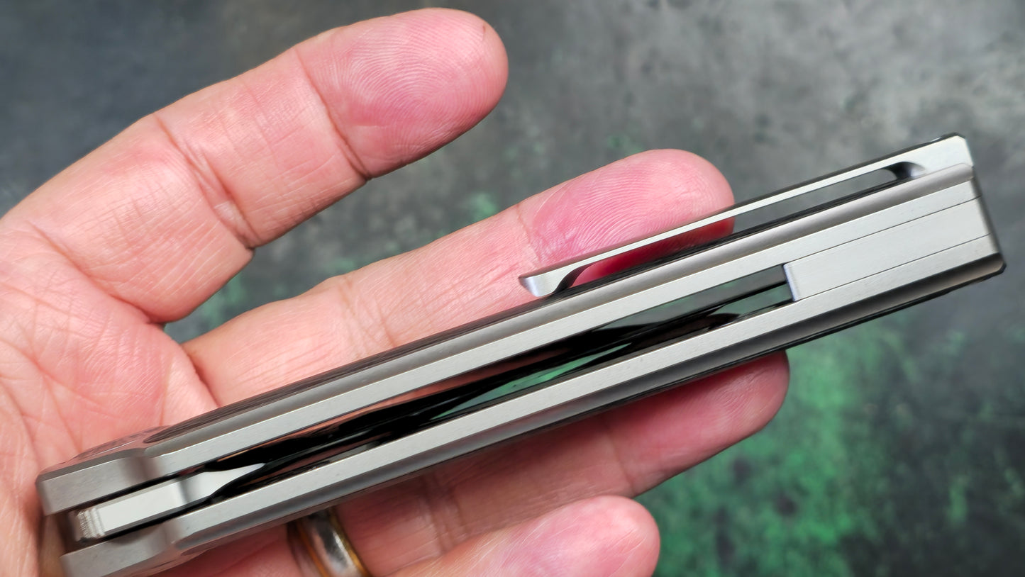 TwoSun TS482 Titanium/CF Handle 14C28N Blade (NEW)