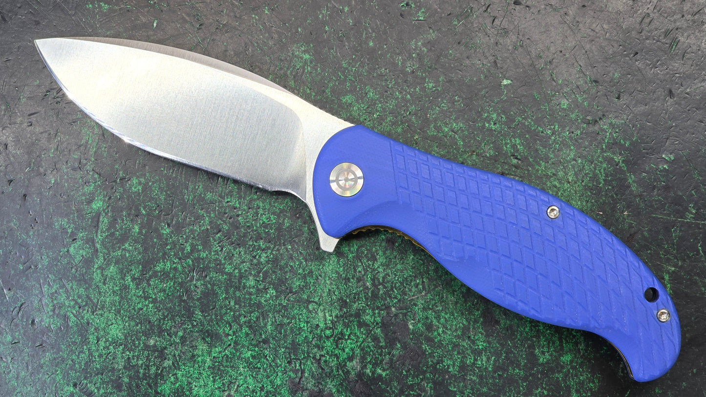 Civivi Naja Blue Frag G-10 Gold SS liners 9CR18MOV Blade (USED)