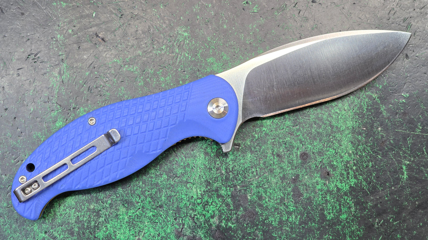 Civivi Naja Blue Frag G-10 Gold SS liners 9CR18MOV Blade (USED)