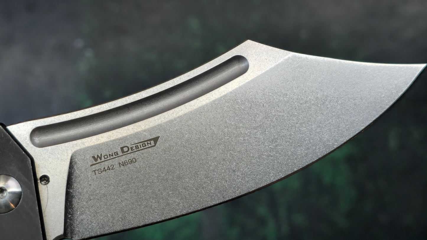 TWOSUN TS442 Black Micarta Titanium Handle N690 (NEW)