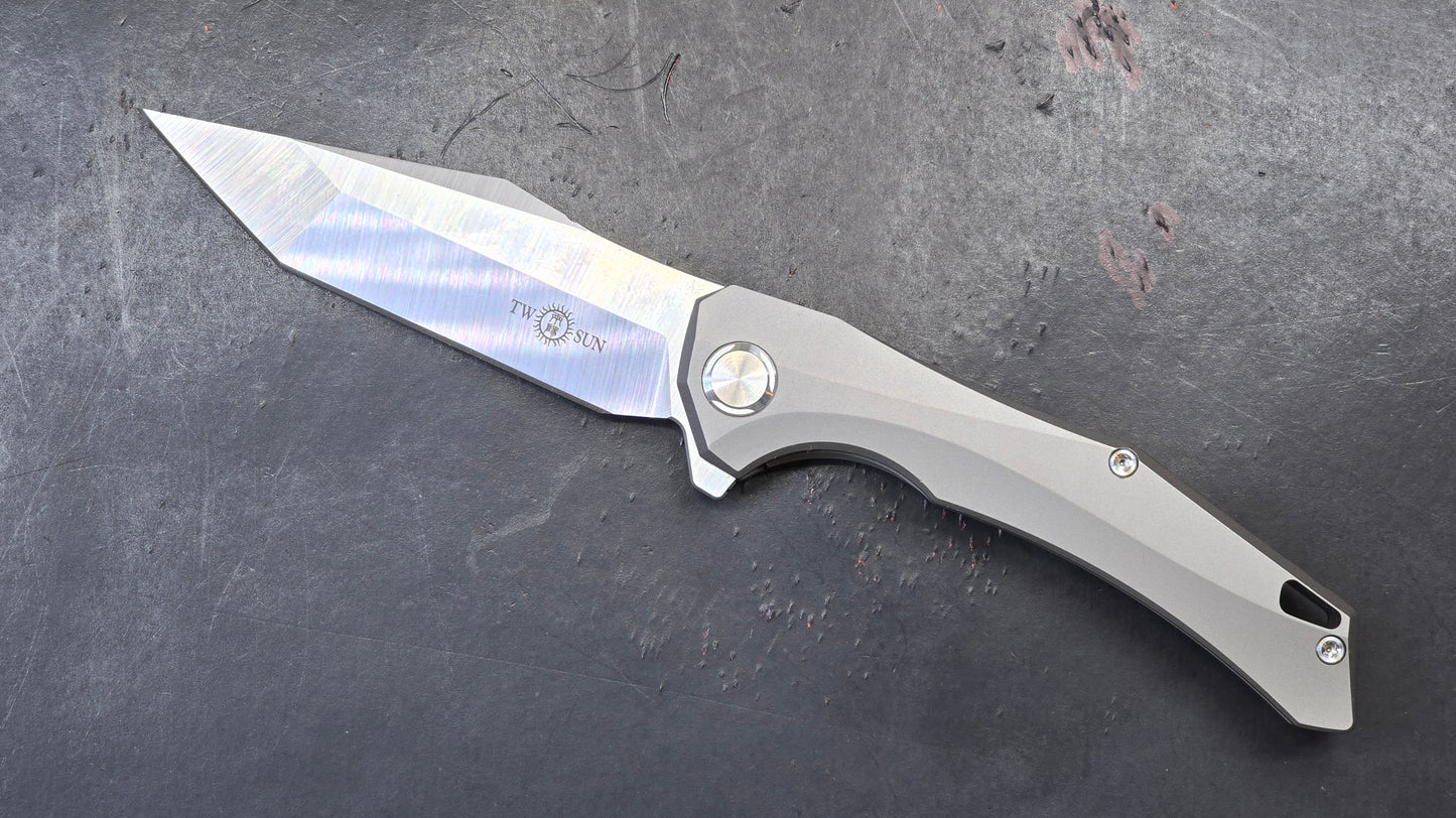 TWOSUN TS43 Gray Titanium Handle M390 (NEW)