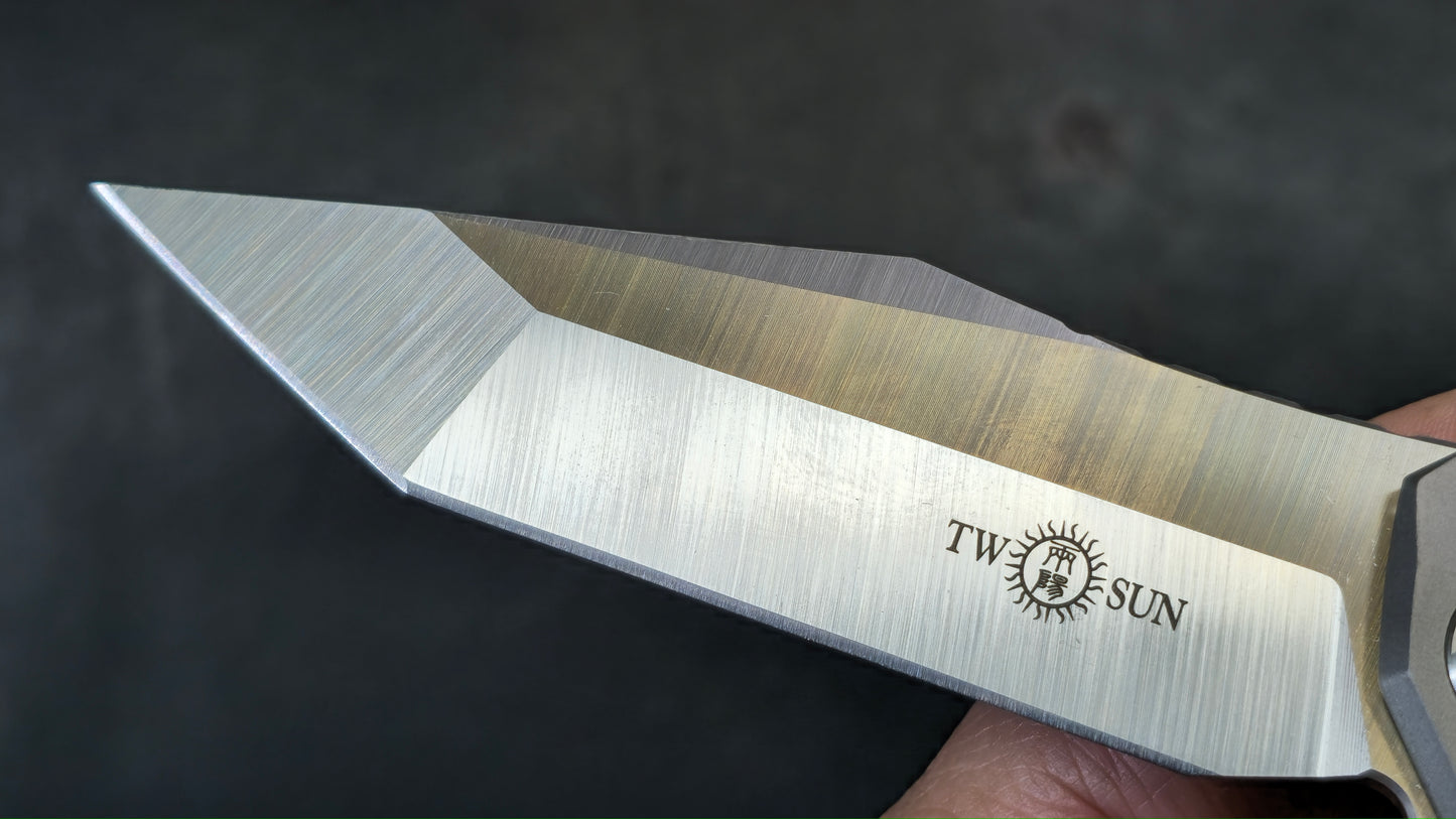 TWOSUN TS43 Gray Titanium Handle M390 (NEW)