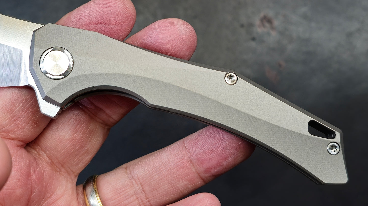 TWOSUN TS43 Gray Titanium Handle M390 (NEW)