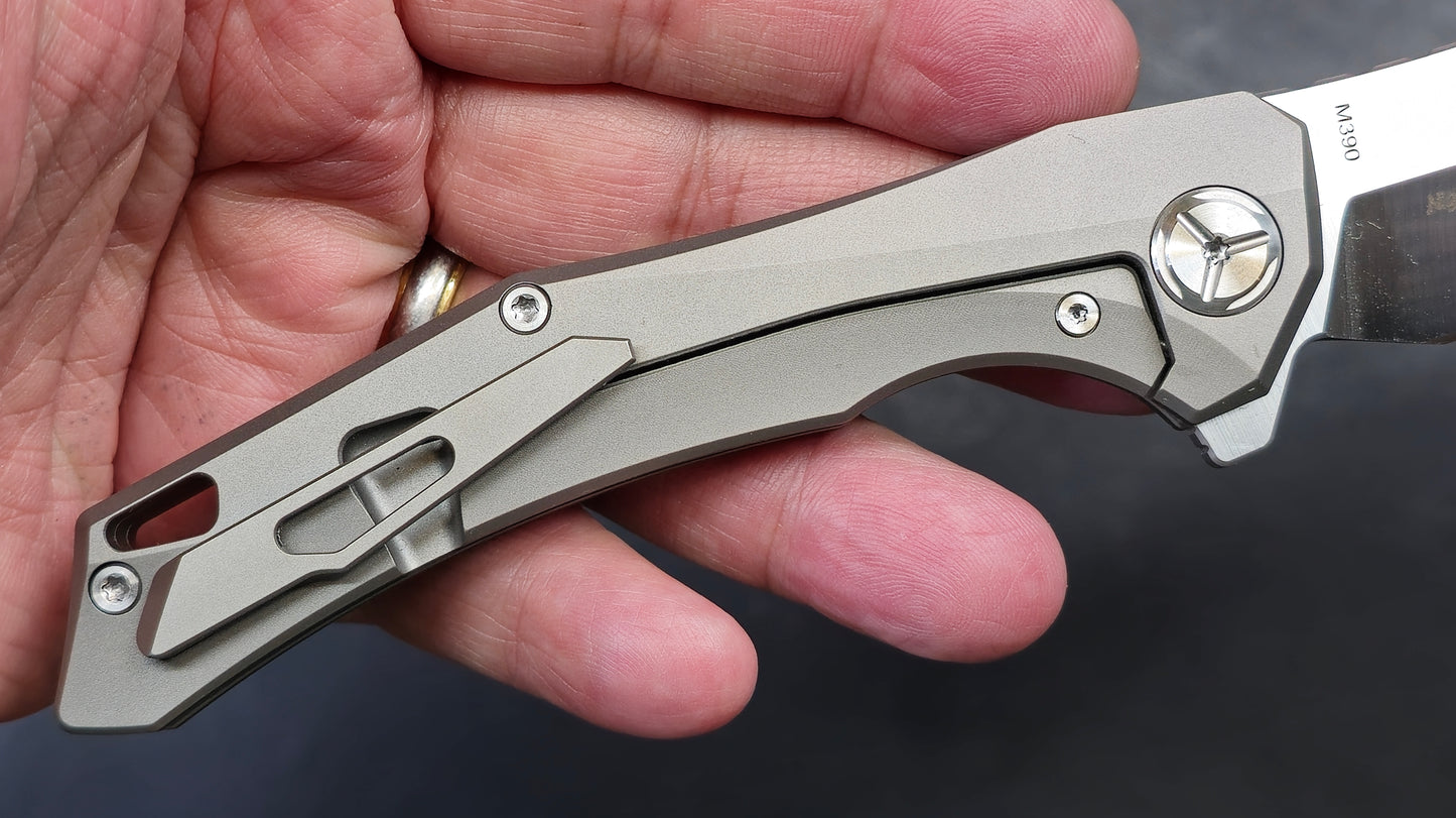 TWOSUN TS43 Gray Titanium Handle M390 (NEW)