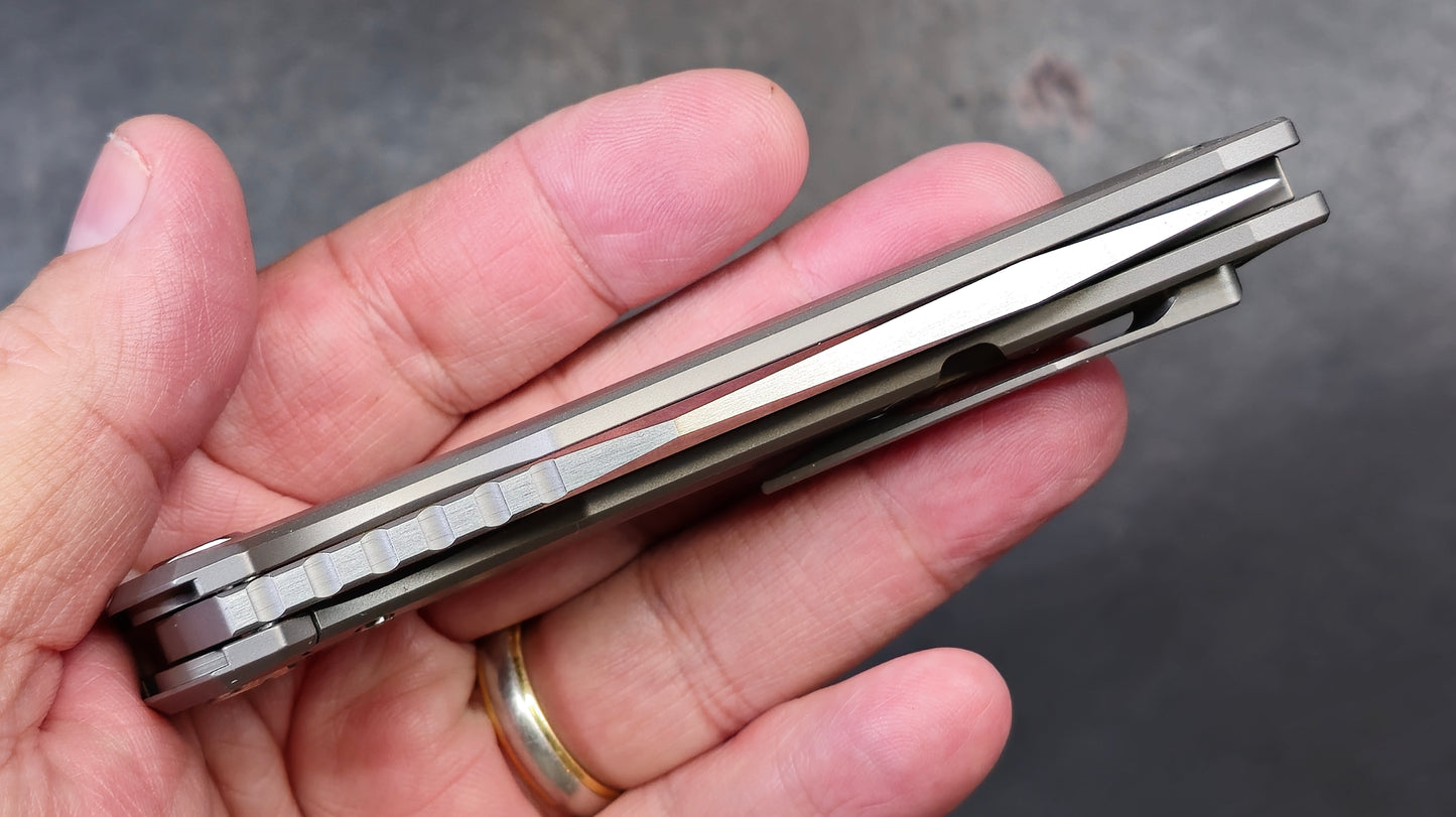 TWOSUN TS43 Gray Titanium Handle M390 (NEW)