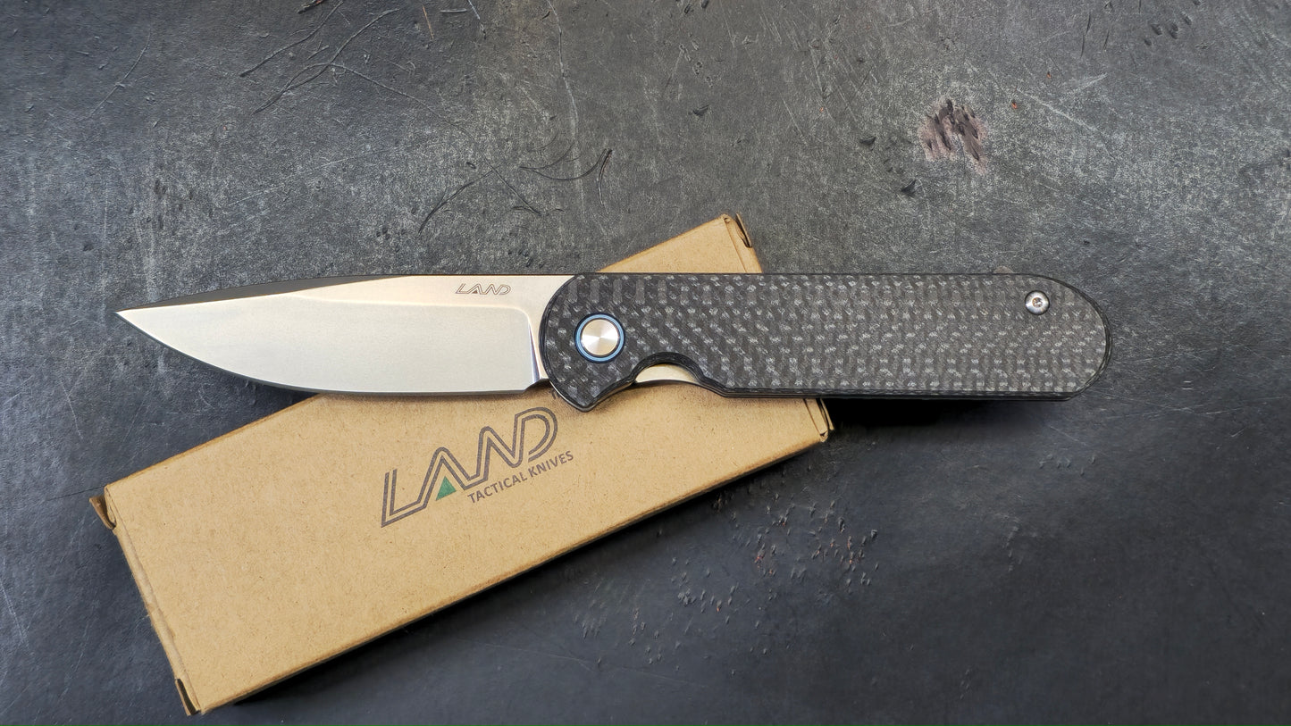 LAND 830 Front Flipper Carbon Fiber 2.95” S35VN (NEW)