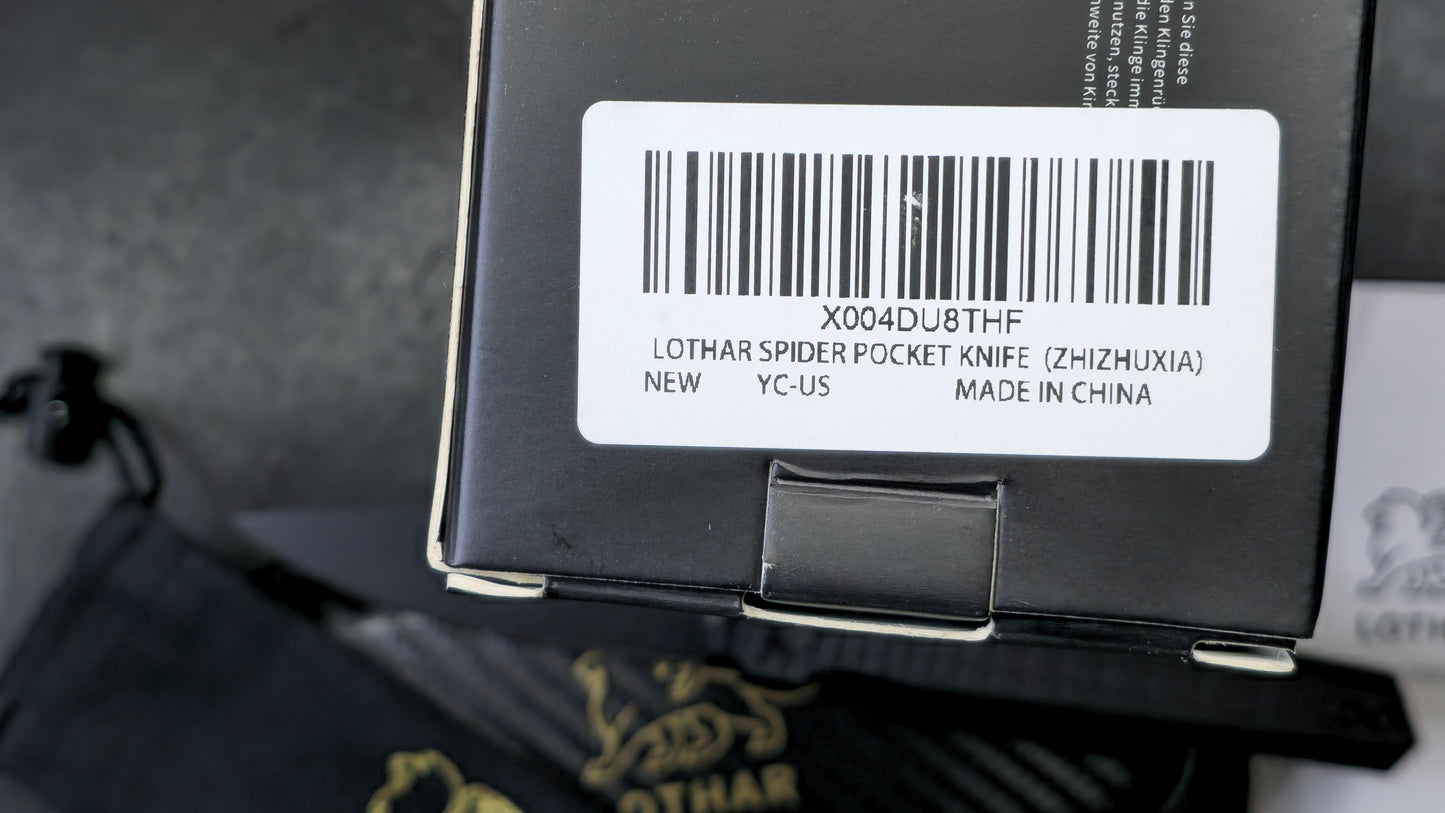 LOTHAR SPIDER Aluminum handle 2.98" 14C28N Blade (NEW)