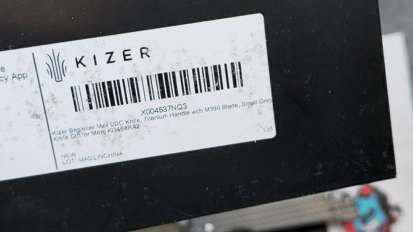 KIZER BEGLIETER MINI Frag Titanium Handle with M390 (NEW)