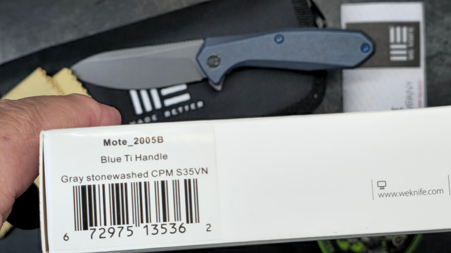 WEKNIFE MOTE Titanium 2.66" CPM S35VN Blade (NEW)
