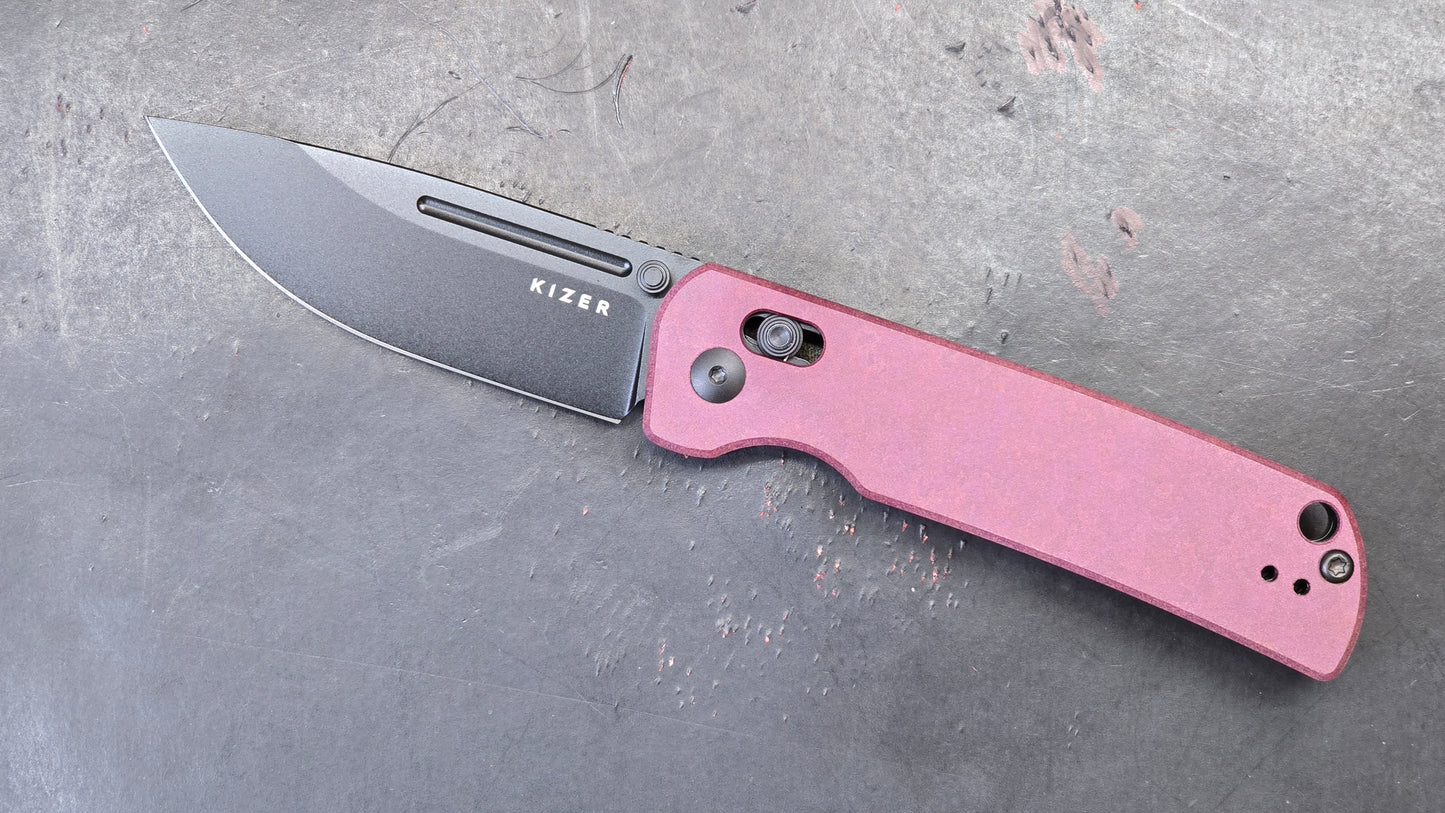 Kizer Escort Folding Knife Red Richlite Handle 154CM (NEW)