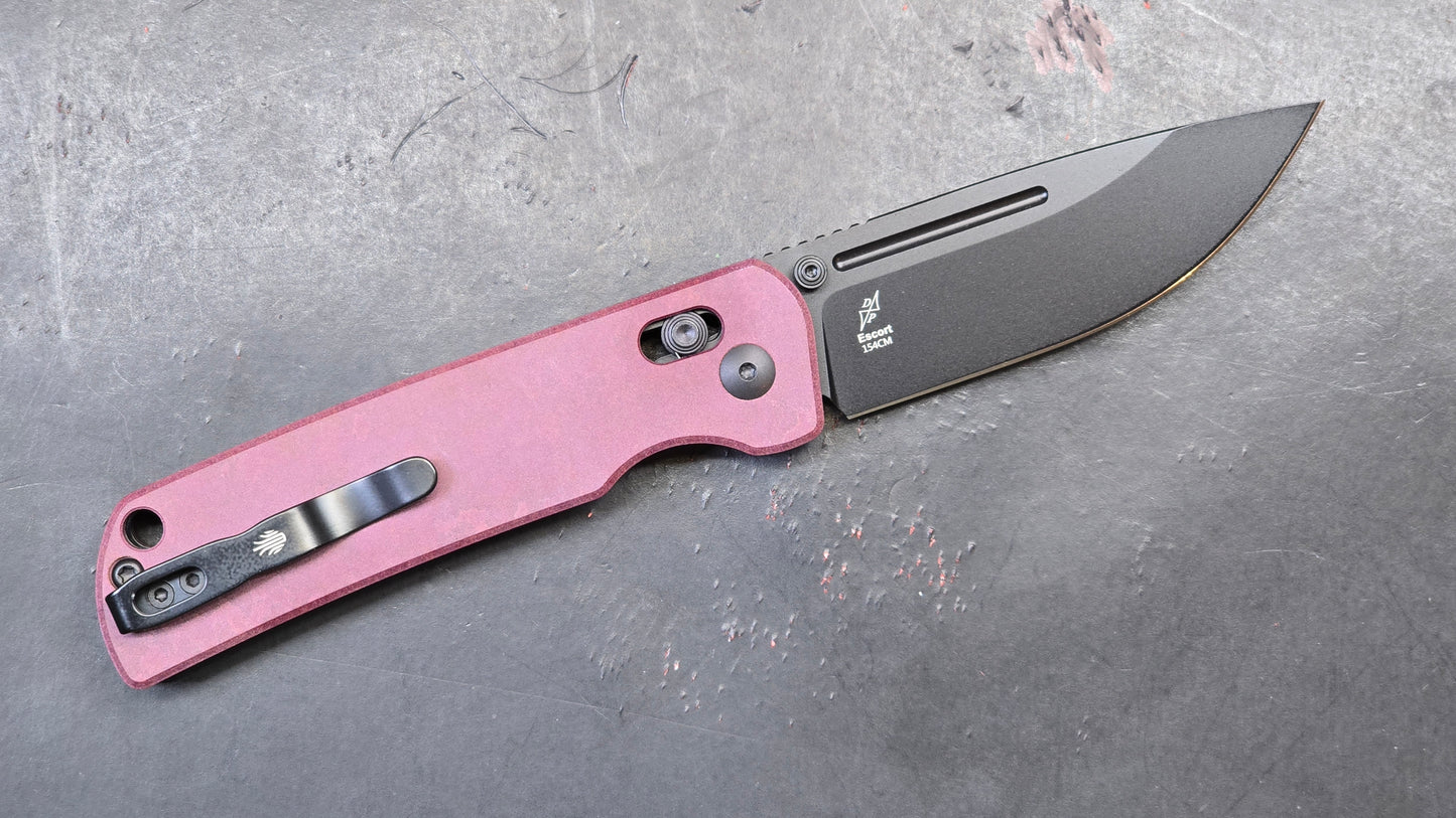 Kizer Escort Folding Knife Red Richlite Handle 154CM (NEW)