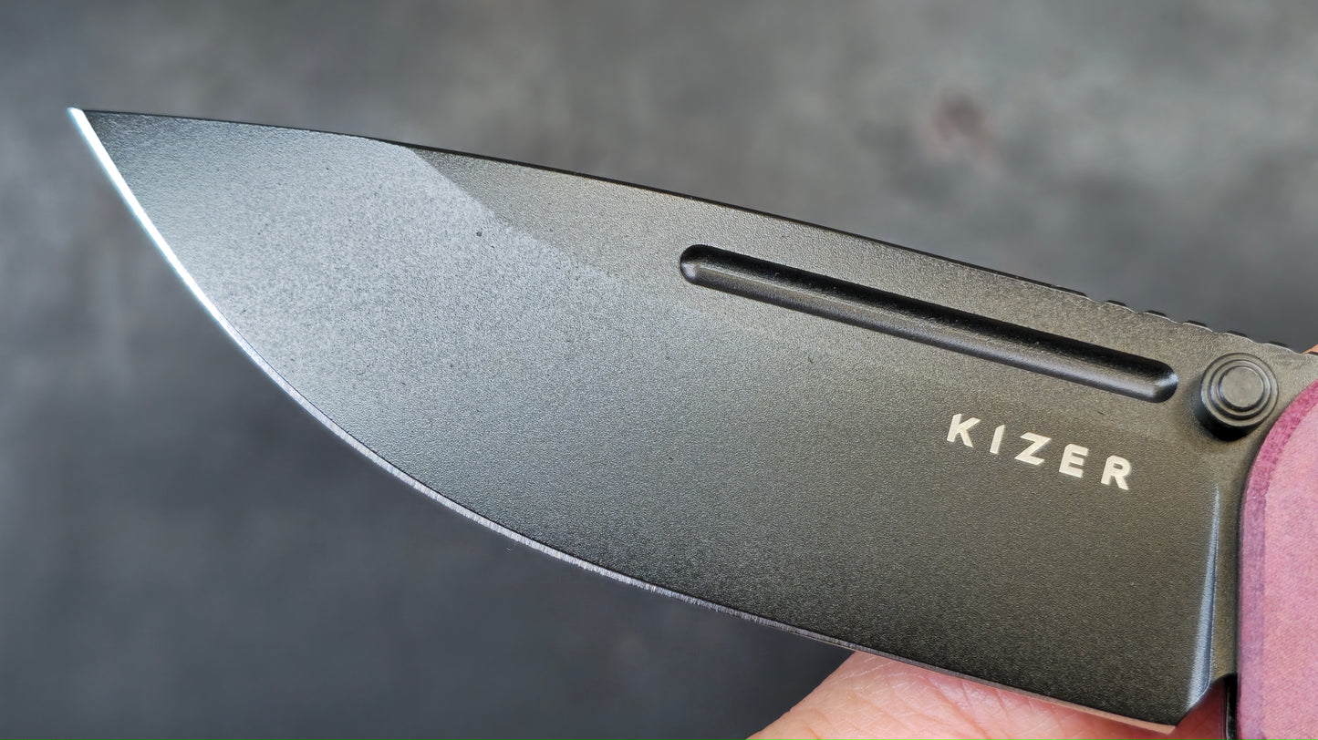 Kizer Escort Folding Knife Red Richlite Handle 154CM (NEW)