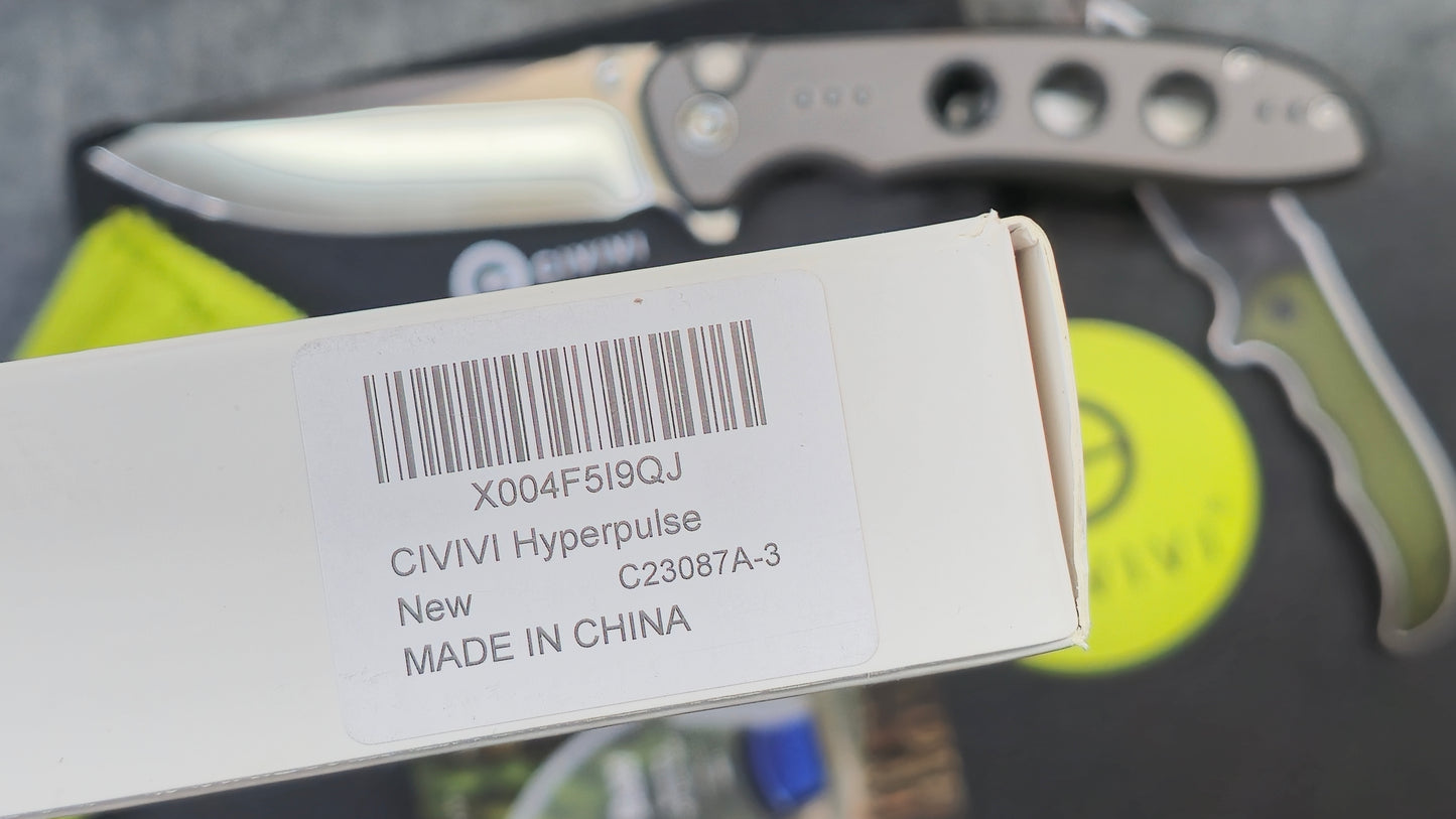 Civivi Hyperpulse Folding Knife Gray Aluminum Handle 14C28N (NEW)