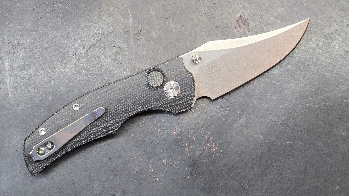TWOSUN TS398 Button Lock Micarta D2 (NEW - OPEN BOX)