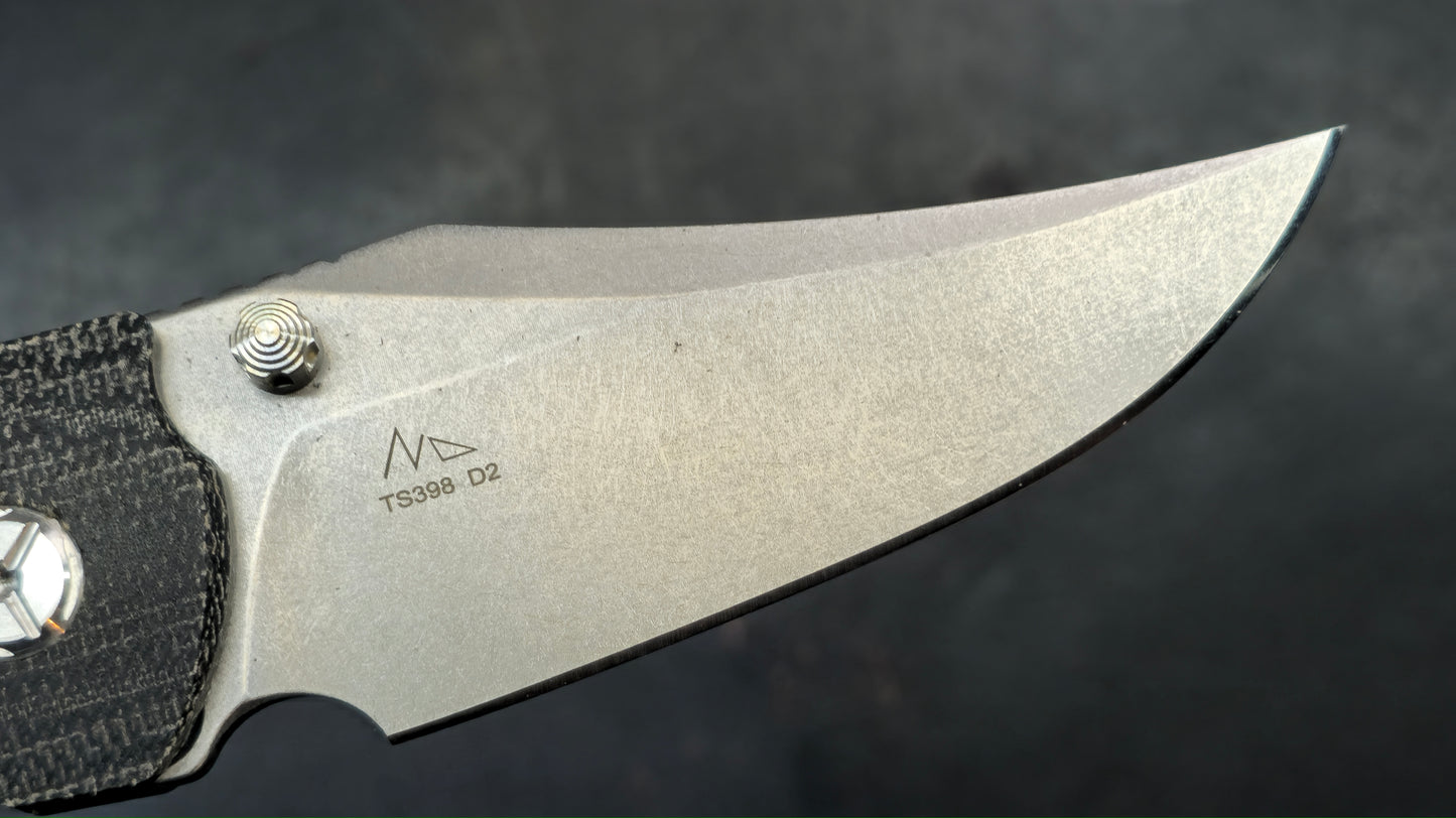 TWOSUN TS398 Button Lock Micarta D2 (NEW - OPEN BOX)