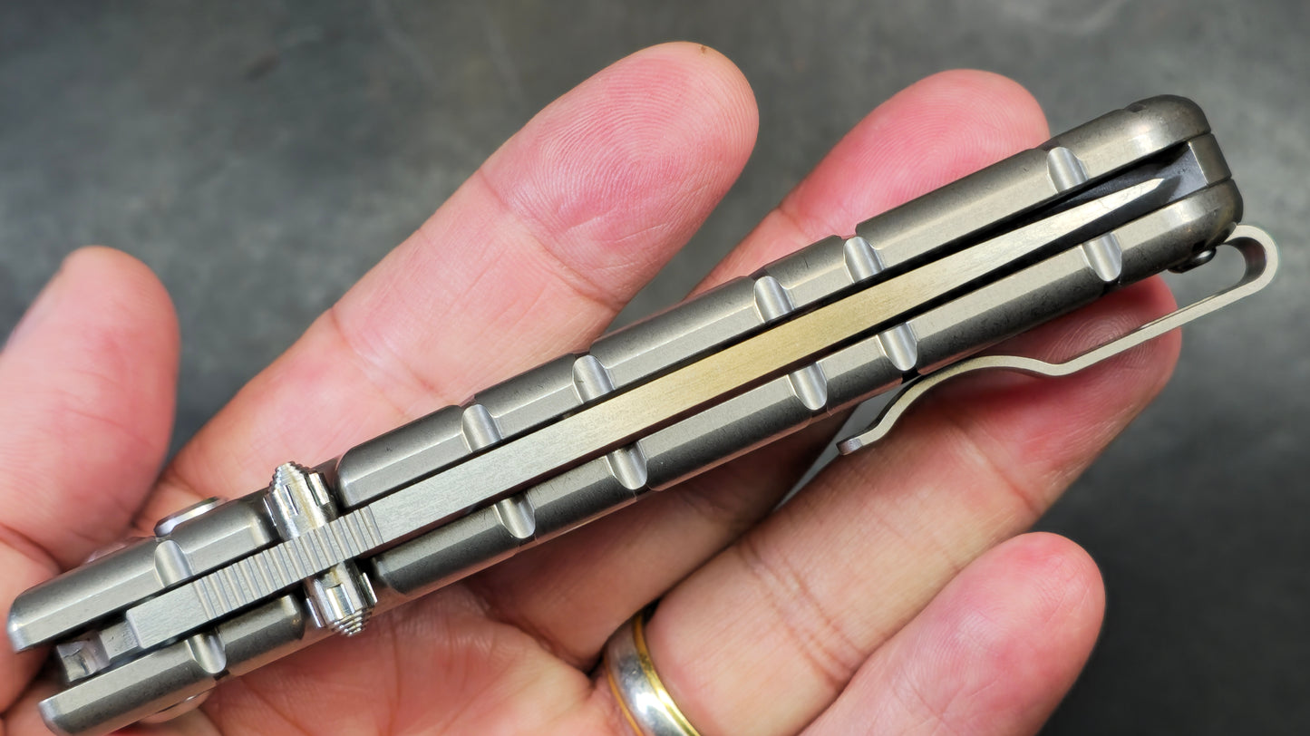 TWOSUN TS409 Button Lock Titanium M390 (NEW)