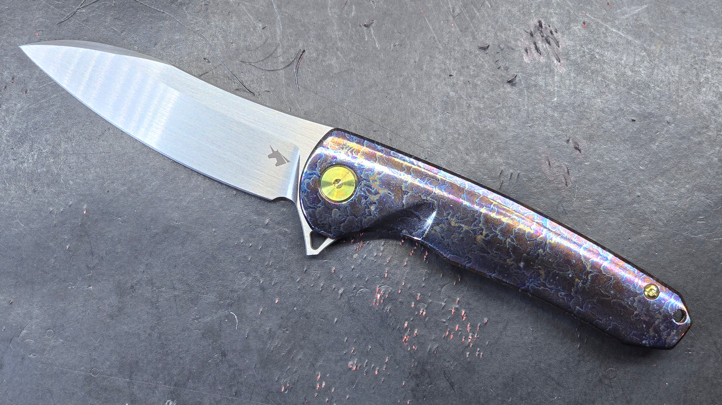 Unicorns WF001 Anodized Titanium Hand Satin Finished M390 (NEW)