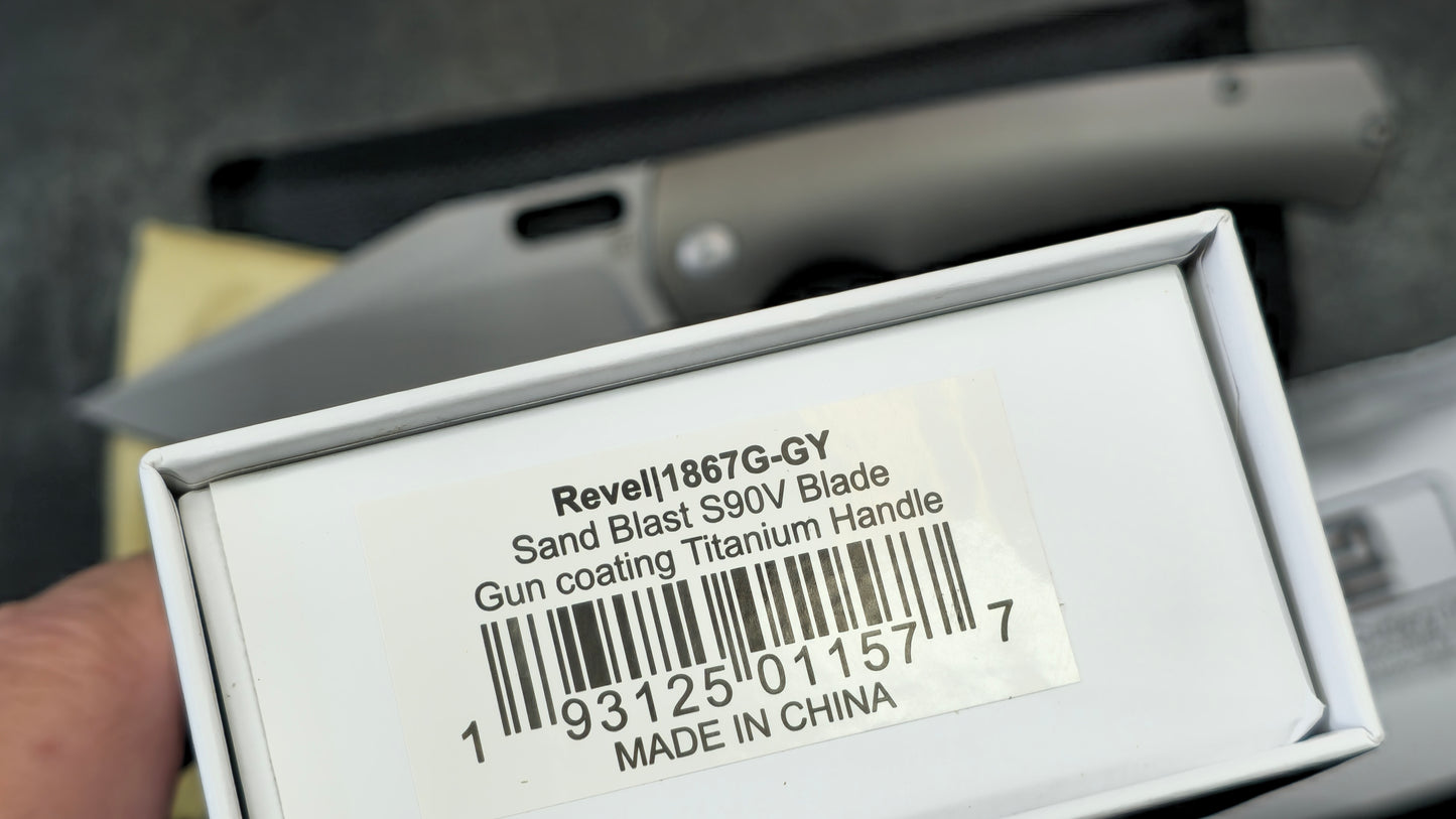 Artisan Cutlery Revel Black Titanium Handle S90V (NEW)