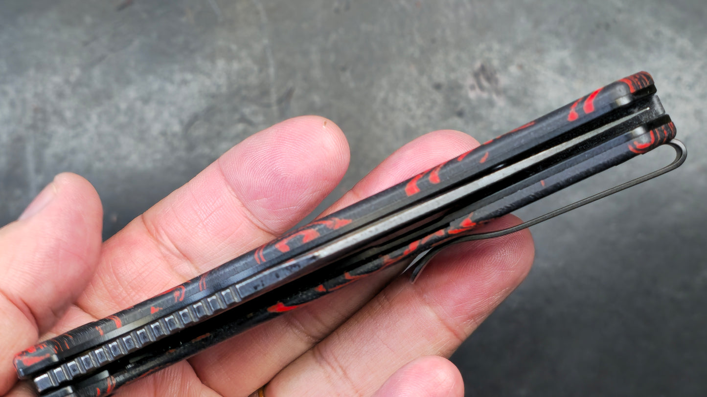 Off-Grid Knives Caiman XL Red Dawn Edition Bowie Blade Sandvik 14C28N Red & Black G10 (NEW)