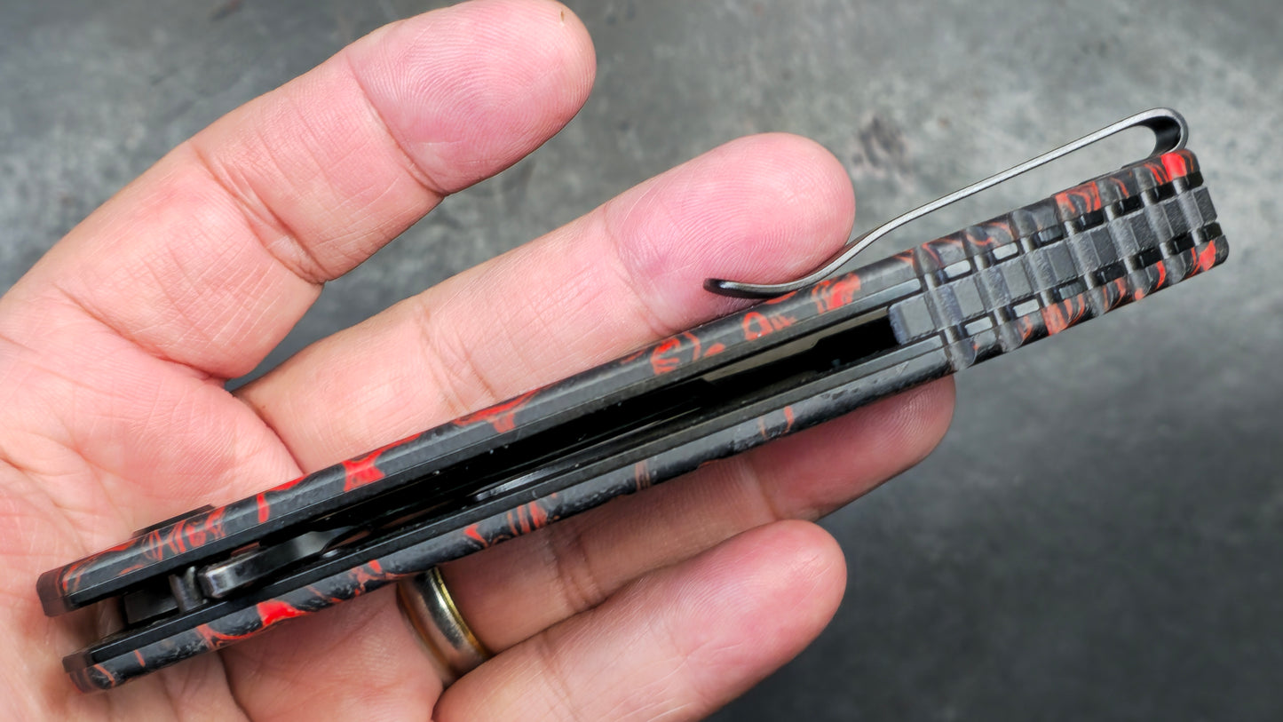 Off-Grid Knives Caiman XL Red Dawn Edition Bowie Blade Sandvik 14C28N Red & Black G10 (NEW)