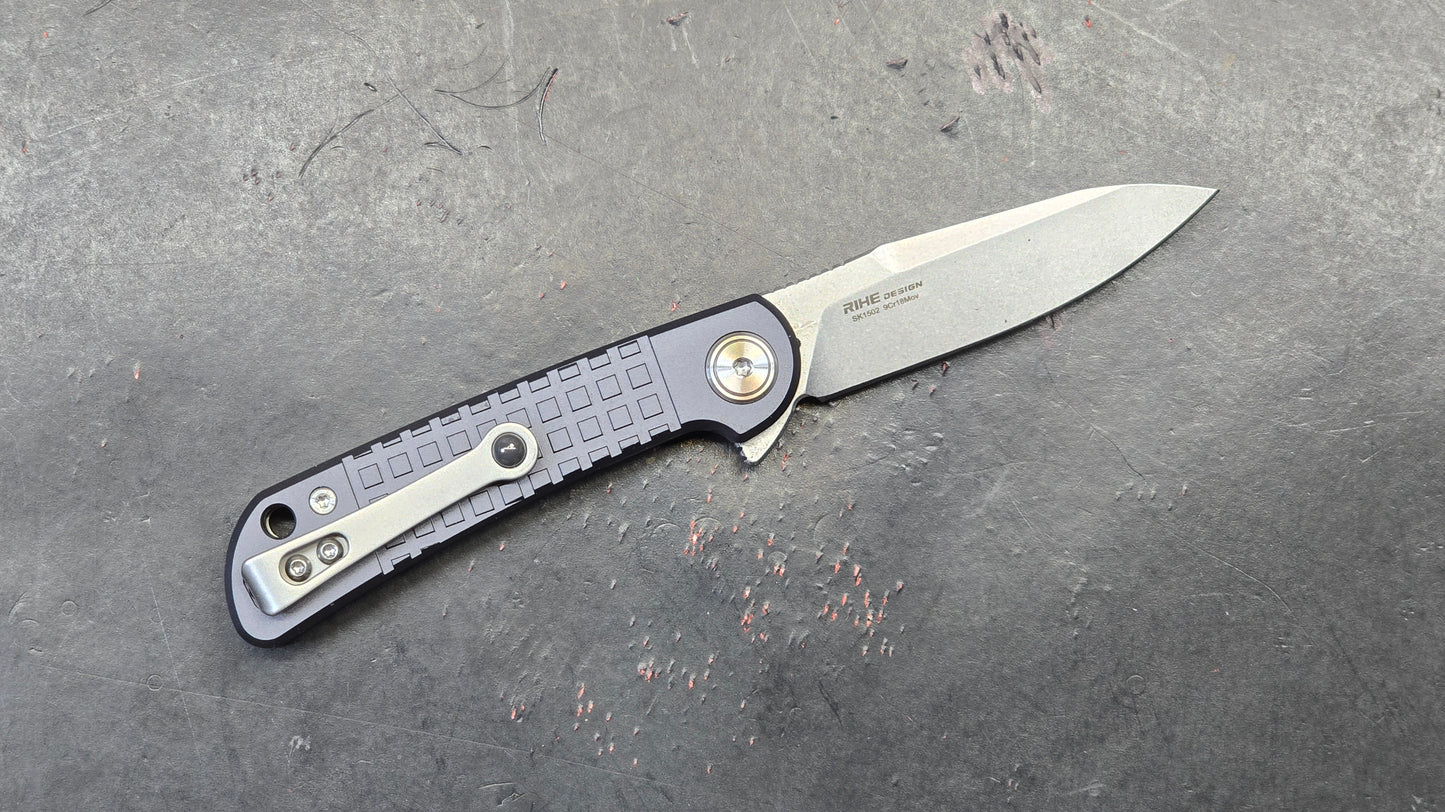 TIGEND SK1502 RIHE Side lock Aluminum FRAG Handle 9Cr18Mov (NEW)
