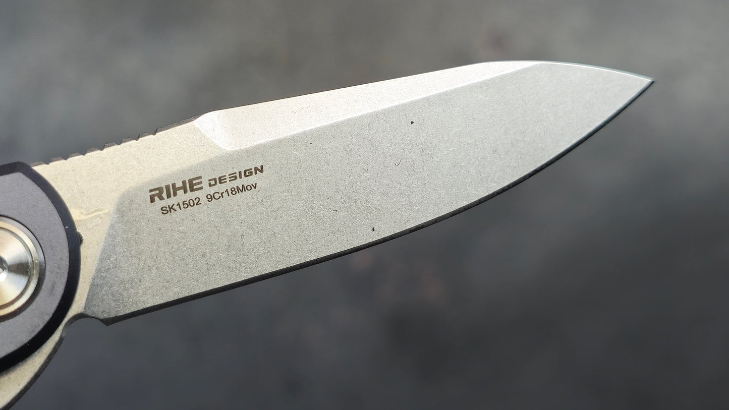 TIGEND SK1502 RIHE Side lock Aluminum FRAG Handle 9Cr18Mov (NEW)
