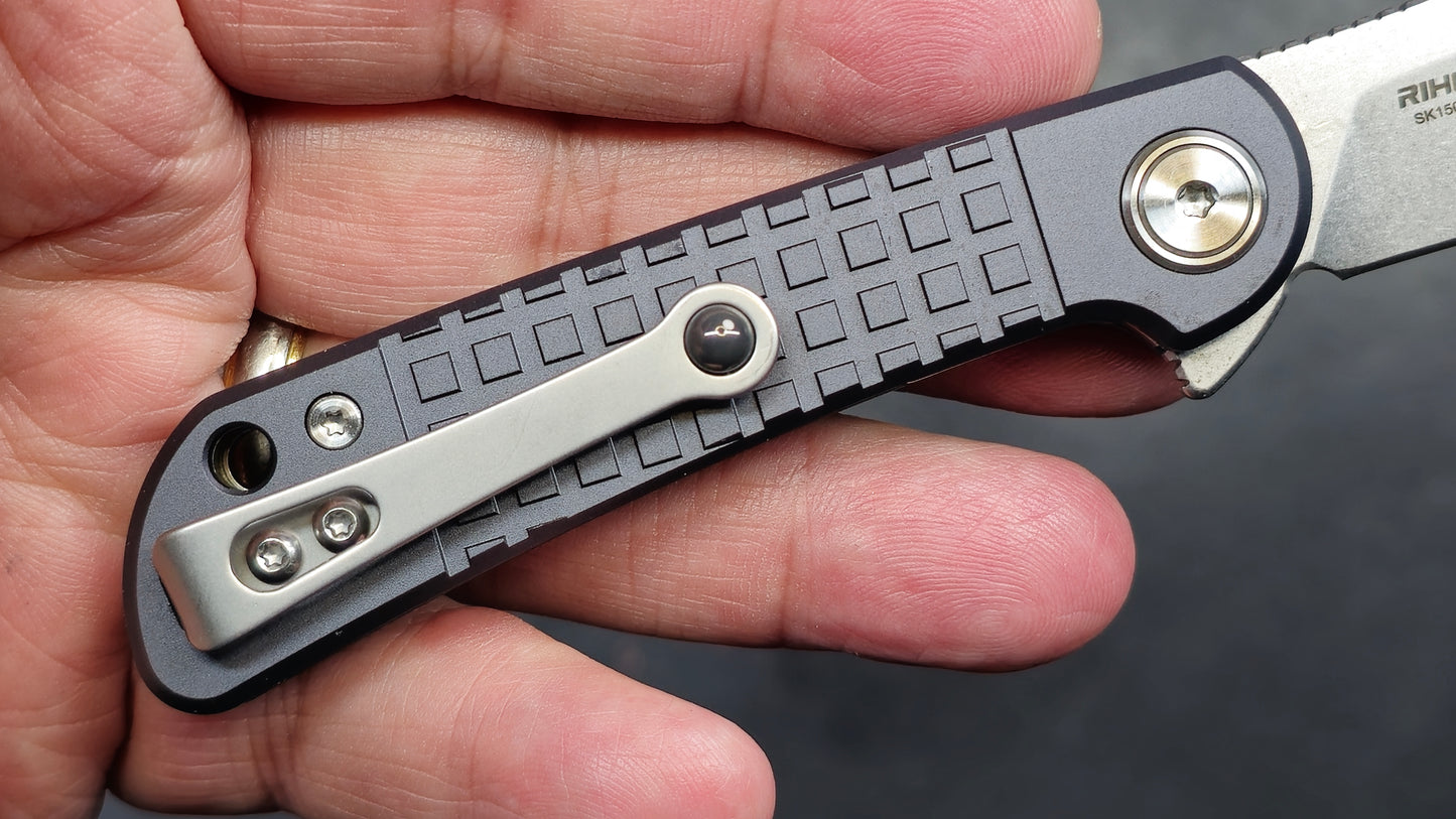 TIGEND SK1502 RIHE Side lock Aluminum FRAG Handle 9Cr18Mov (NEW)
