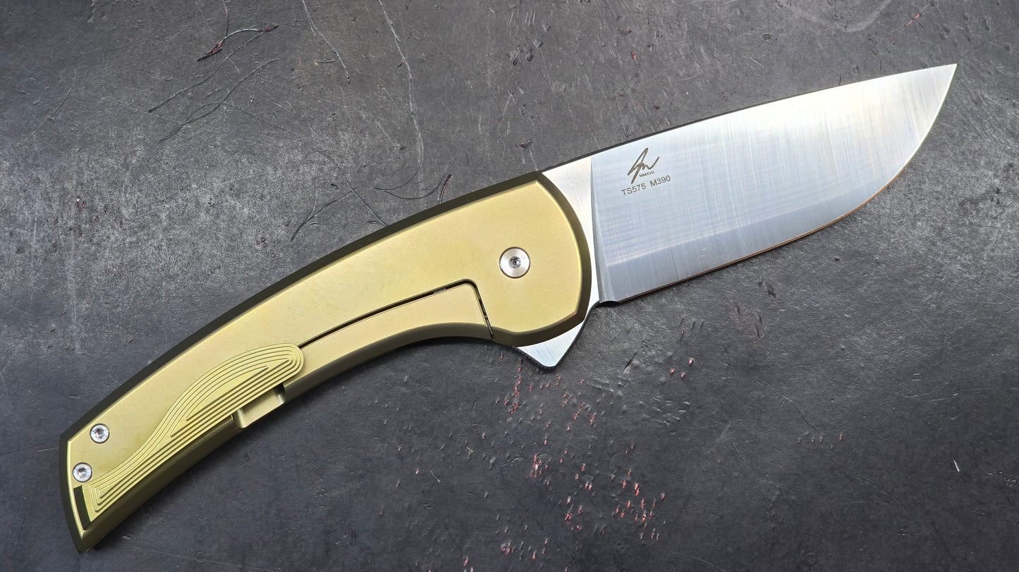 TwoSun TS575 Gold Anadized Titanium Handle M390 (NEW)