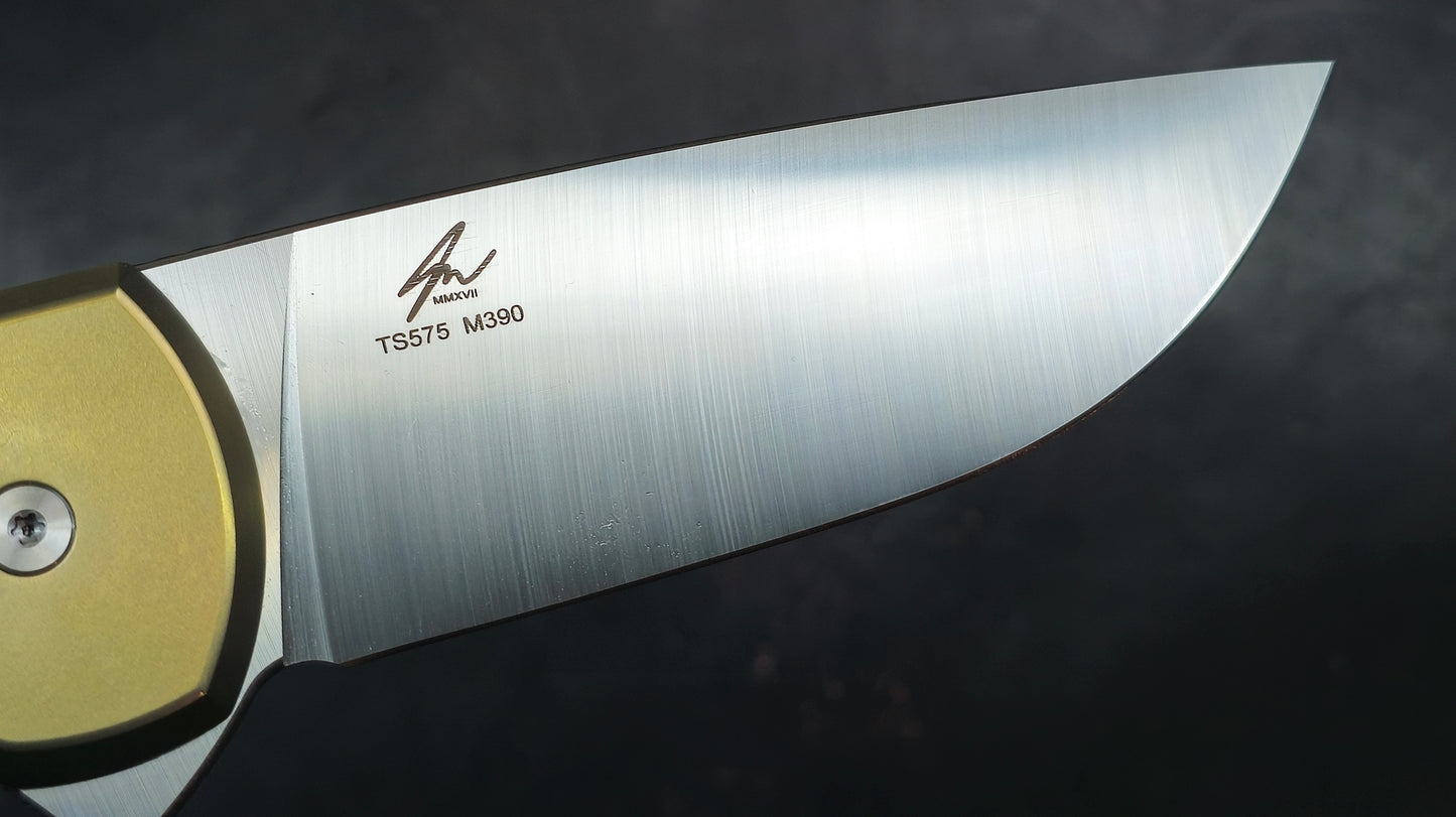 TwoSun TS575 Gold Anadized Titanium Handle M390 (NEW)