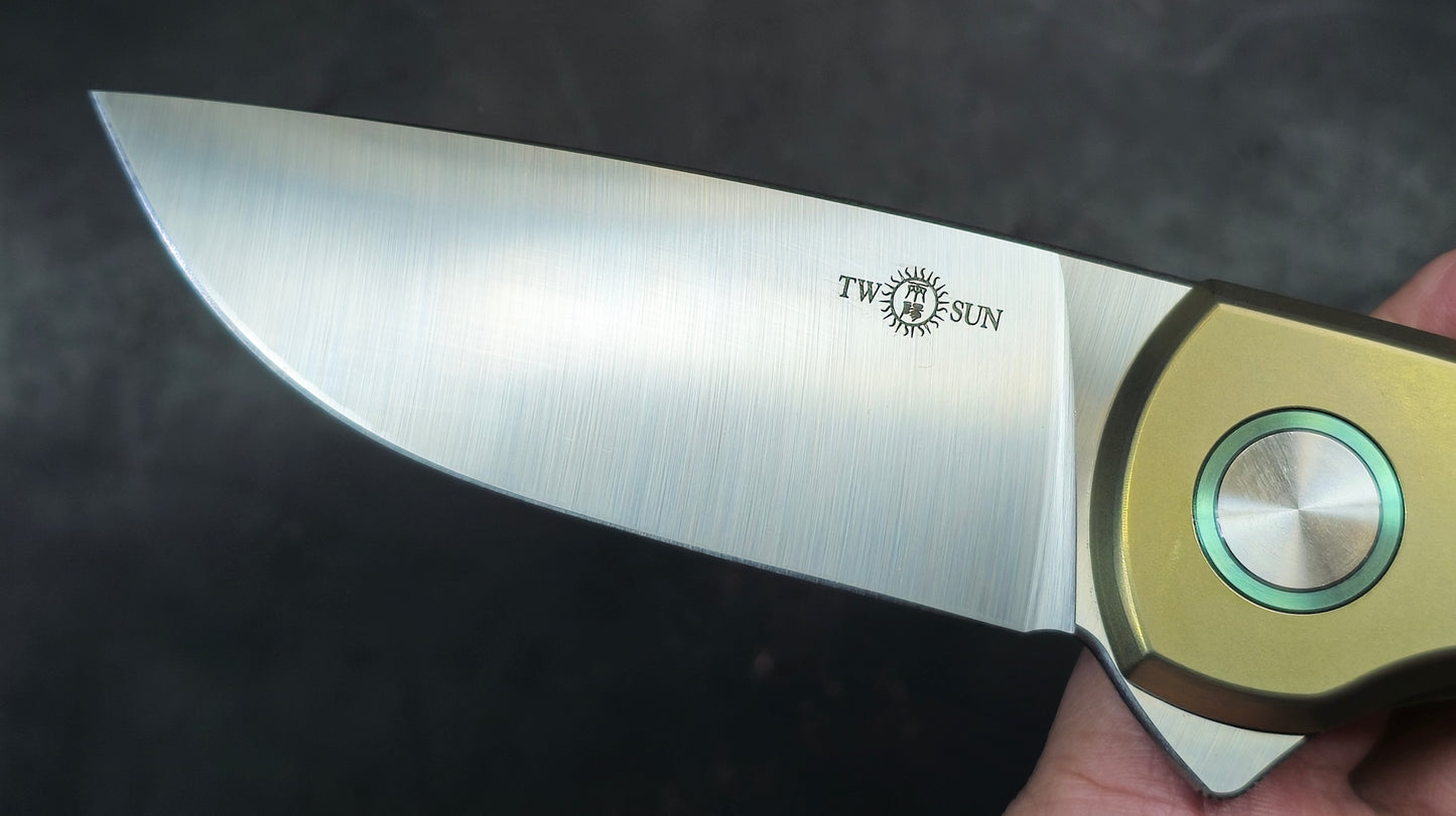TwoSun TS575 Gold Anadized Titanium Handle M390 (NEW)