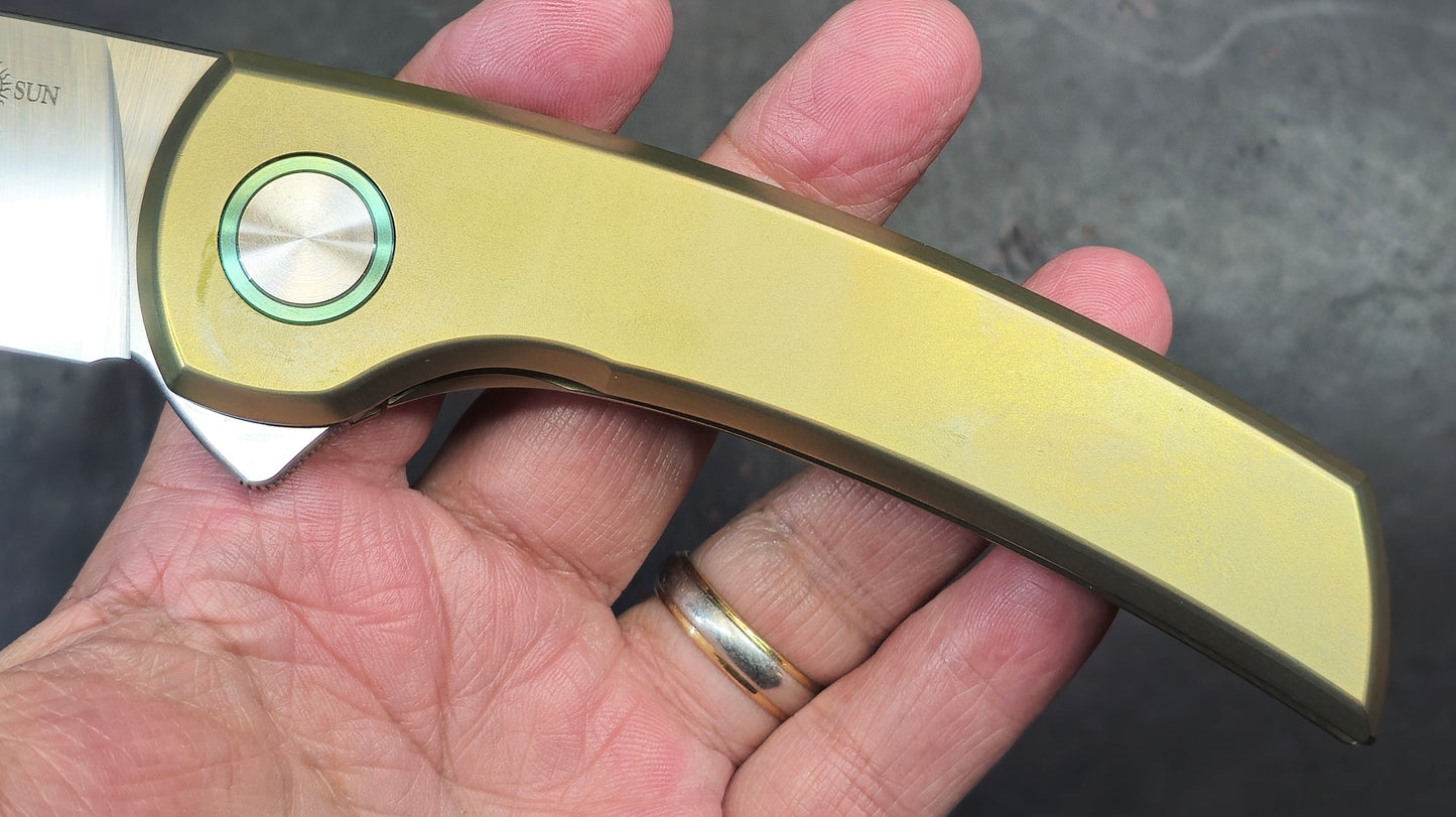 TwoSun TS575 Gold Anadized Titanium Handle M390 (NEW)