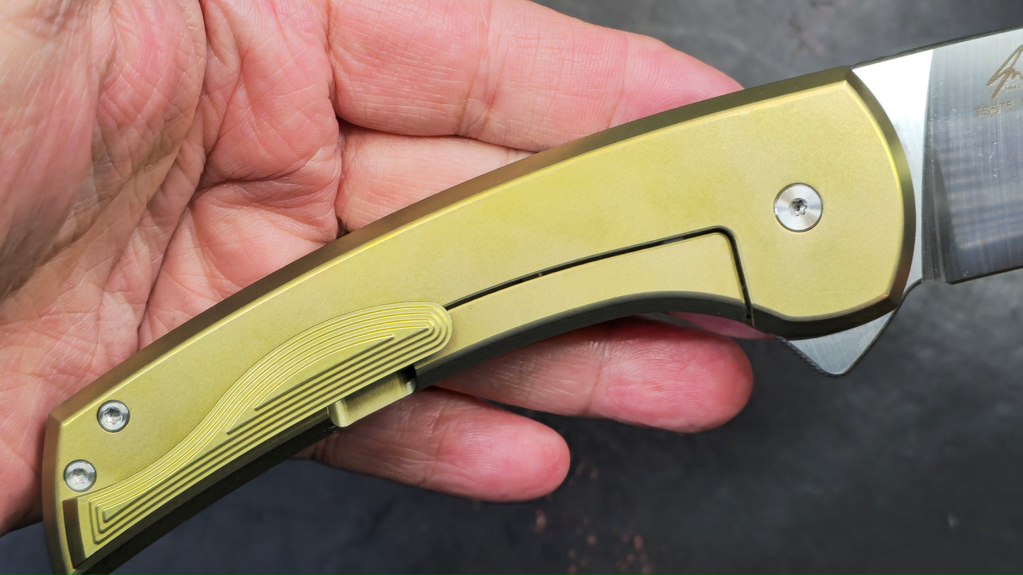 TwoSun TS575 Gold Anadized Titanium Handle M390 (NEW)