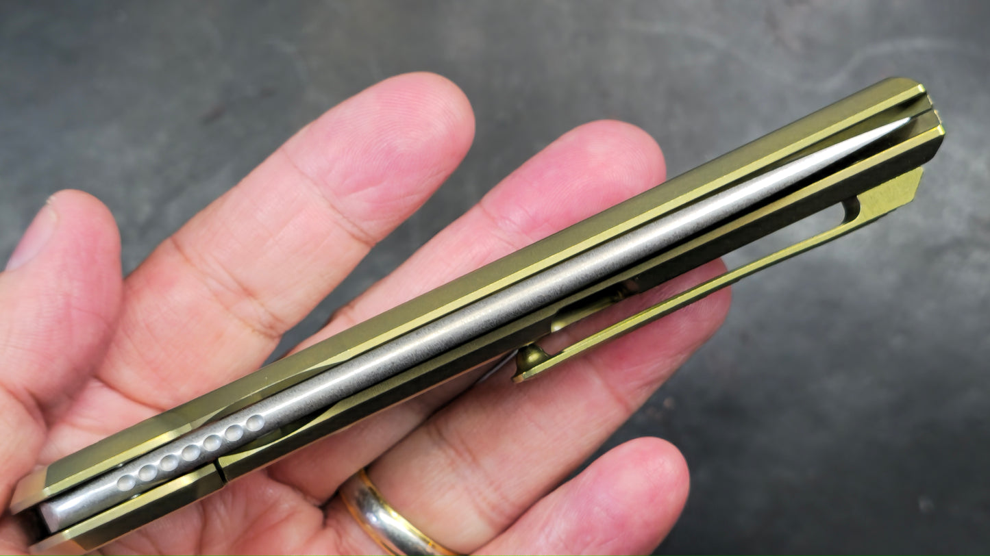 TwoSun TS575 Gold Anadized Titanium Handle M390 (NEW)