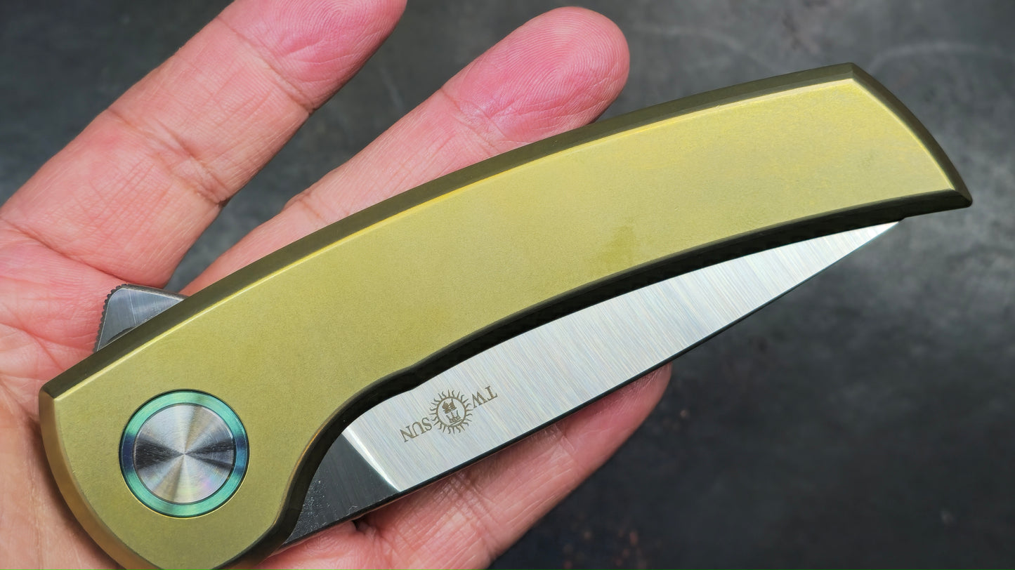 TwoSun TS575 Gold Anadized Titanium Handle M390 (NEW)