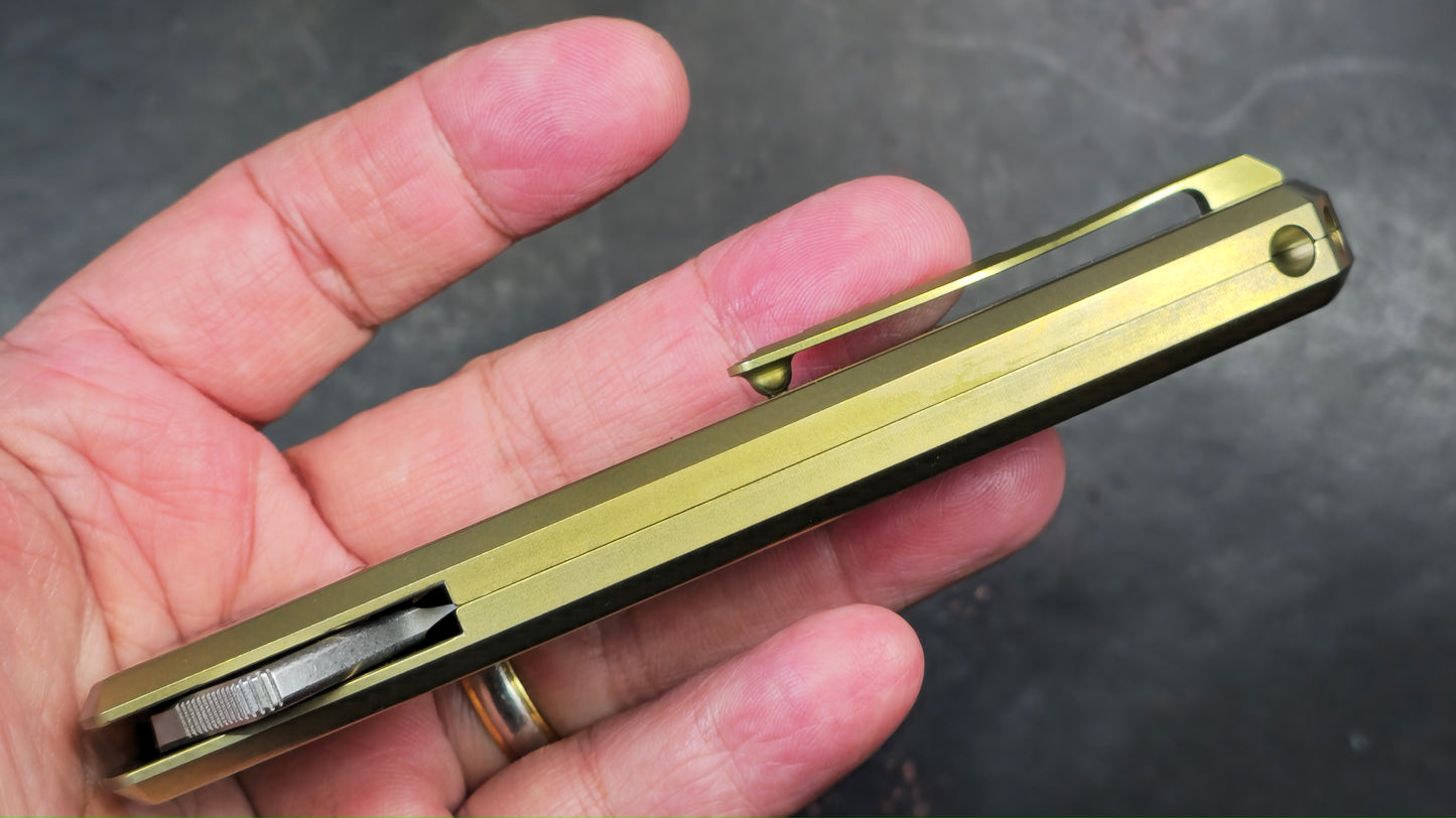 TwoSun TS575 Gold Anadized Titanium Handle M390 (NEW)
