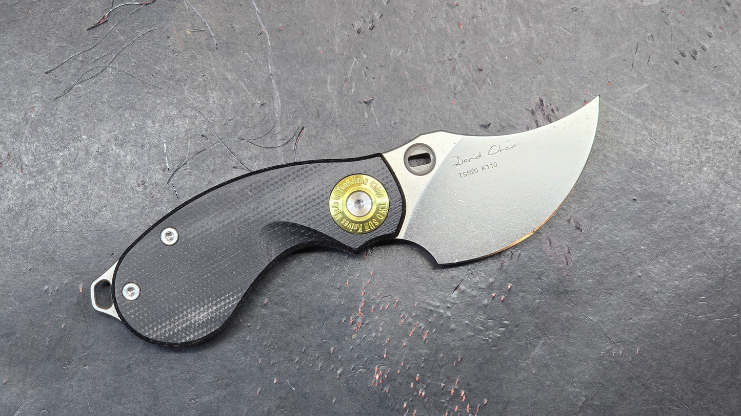 TwoSun TS520 Micro Mini Fixed Blade Black Micarta K110 (NEW)
