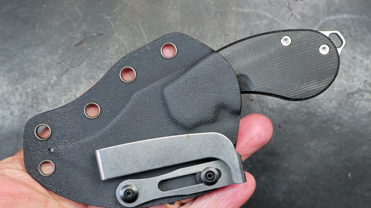 TwoSun TS520 Micro Mini Fixed Blade Black Micarta K110 (NEW)