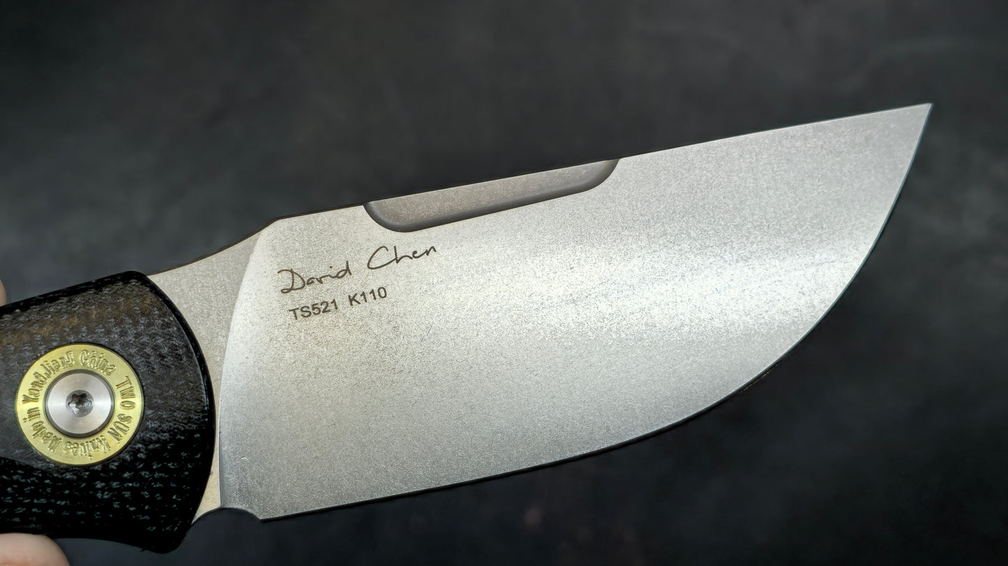TwoSun TS521 Fixed Blade Micarta K110 Plain Edge (NEW)