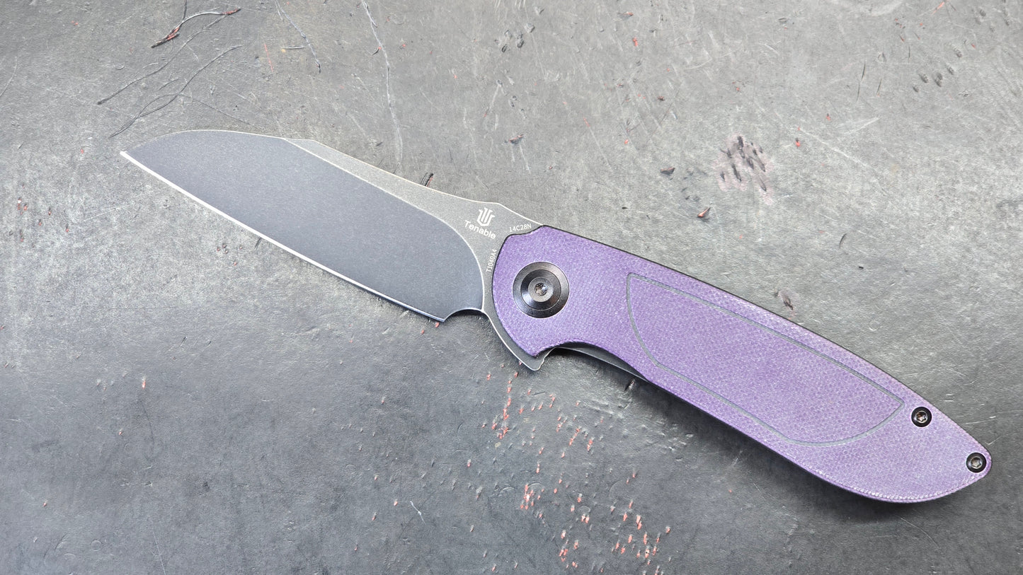 Tenable Prometheus Purple/Black G10 Handle 14C28N (NEW)