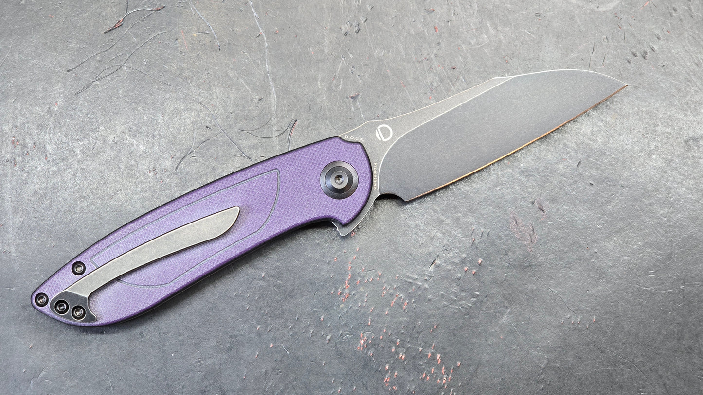 Tenable Prometheus Purple/Black G10 Handle 14C28N (NEW)