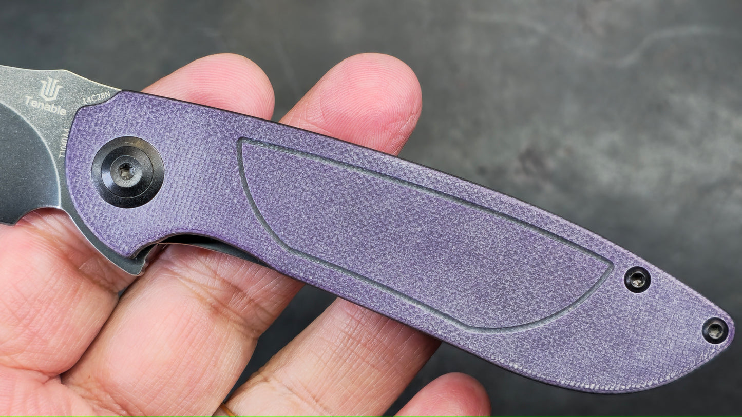 Tenable Prometheus Purple/Black G10 Handle 14C28N (NEW)
