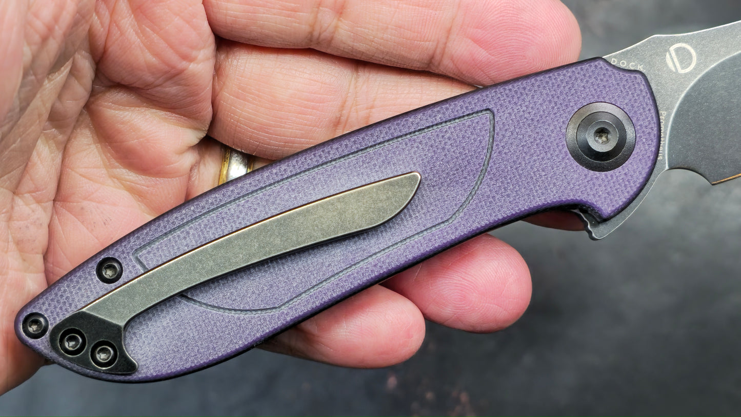 Tenable Prometheus Purple/Black G10 Handle 14C28N (NEW)