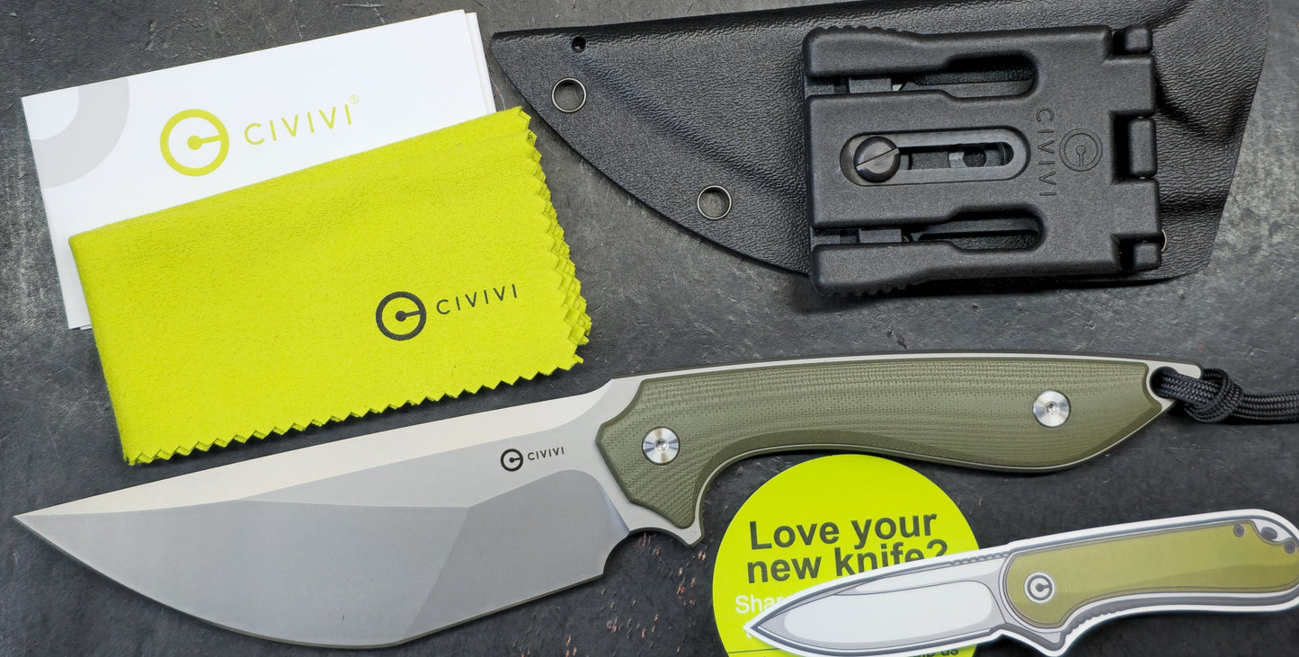 Civivi Concept 22 Fixed Blade OD Green G10 D2 Modified Tanto (NEW)