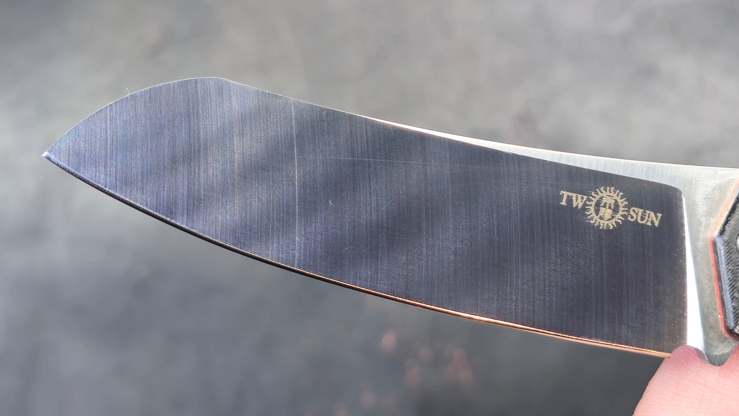 TWOSUN TS466 Fixed Blade Micarta Handle D2 (USED)