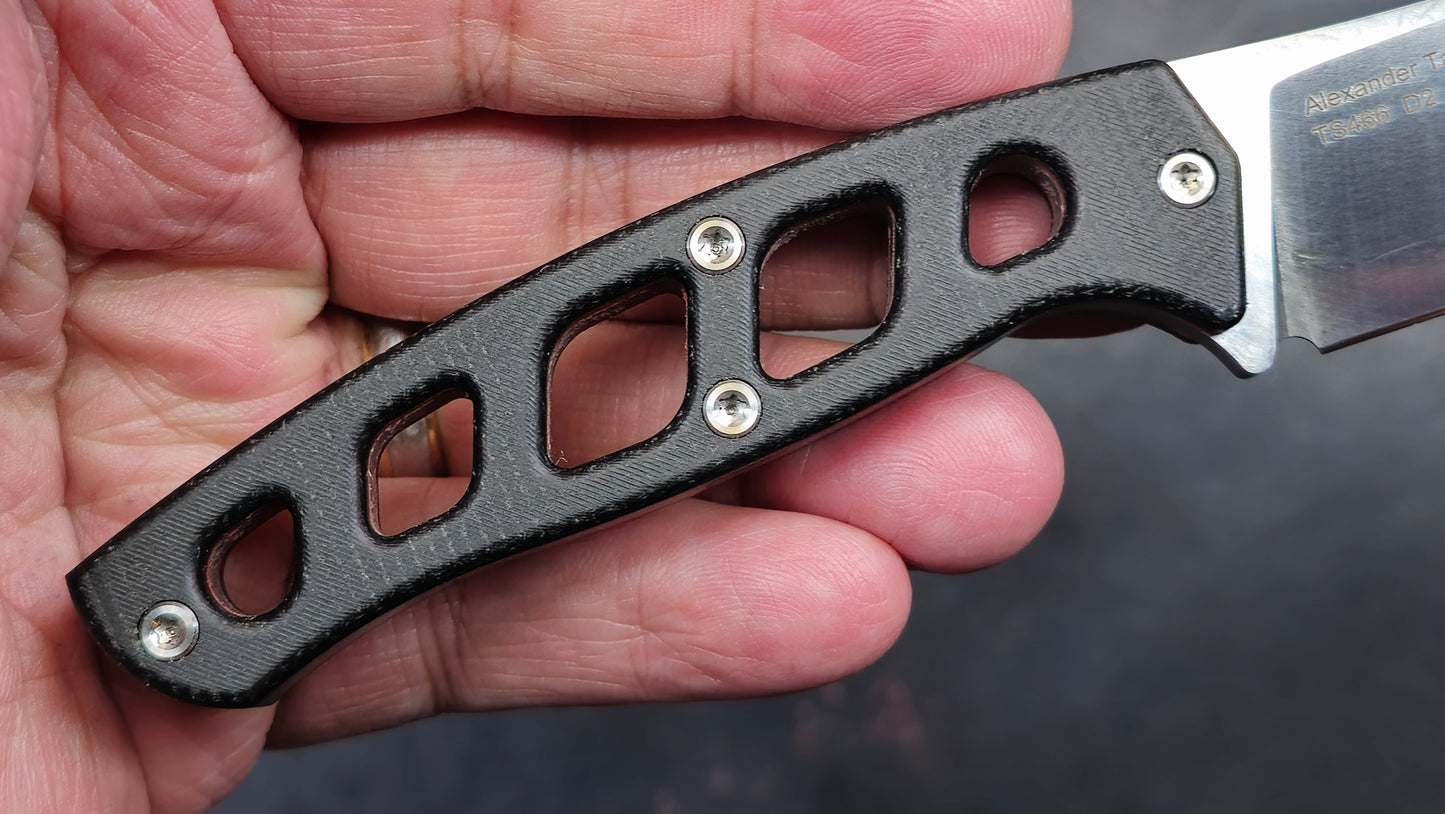 TWOSUN TS466 Fixed Blade Micarta Handle D2 (USED)