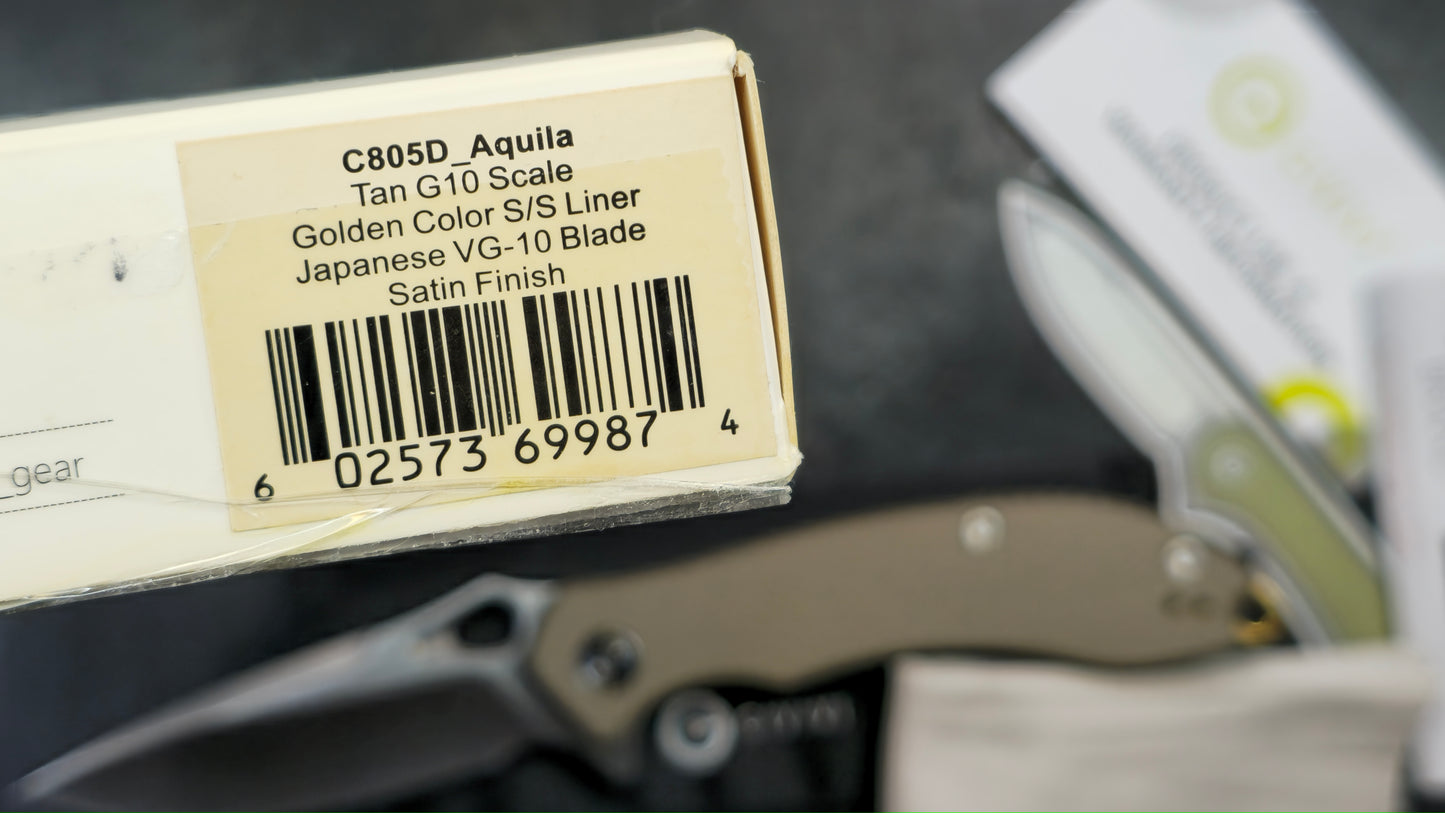 Civivi Aquila G10 Golden SS liners VG10 (USED)